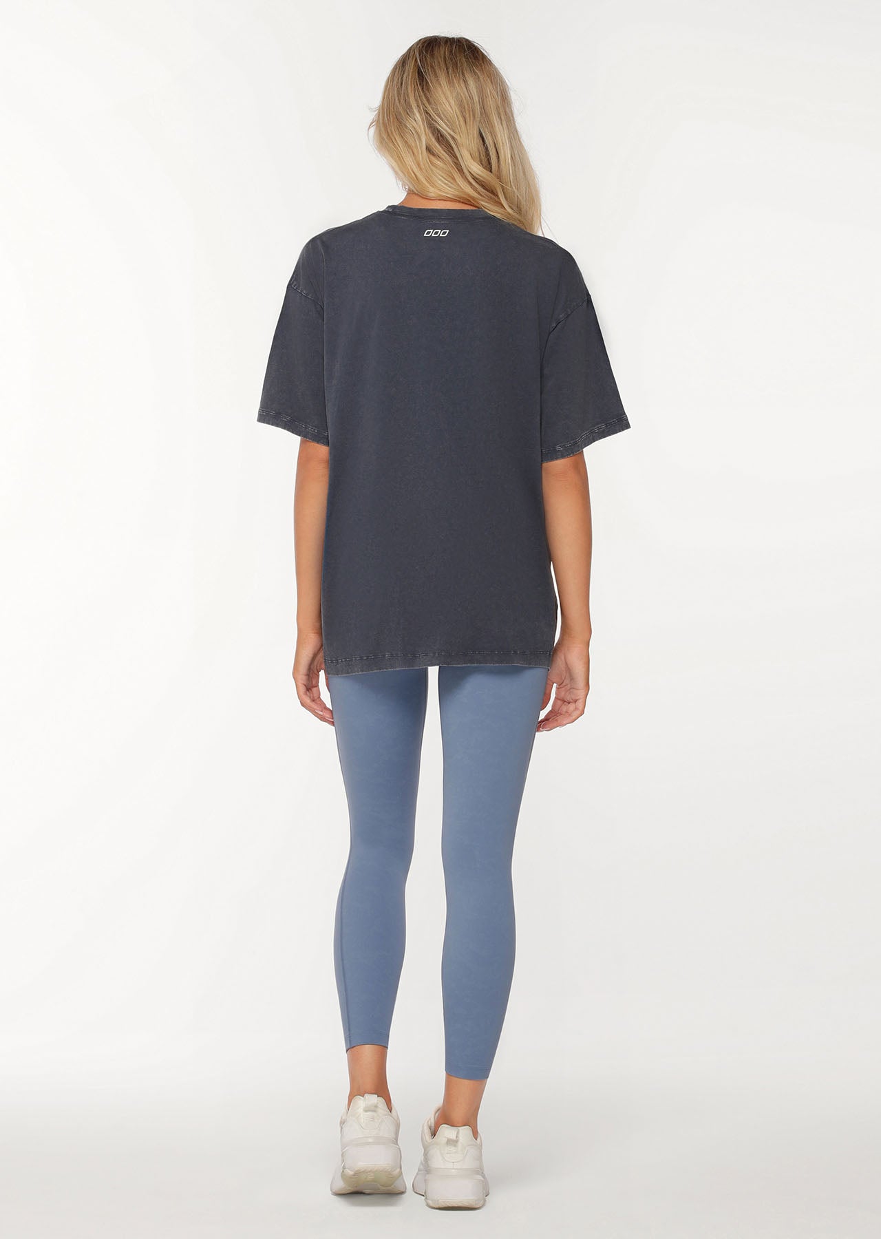 Lorna Jane LJ Oversized Band Tee - Washed Night Time Blue