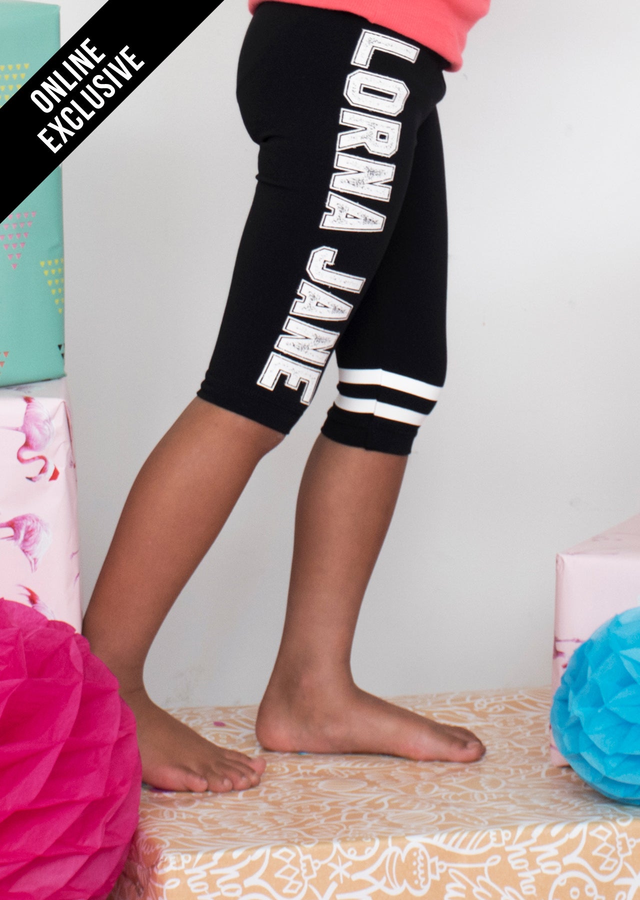 Lorna Jane LJ Retro 3/4 Tight - Black