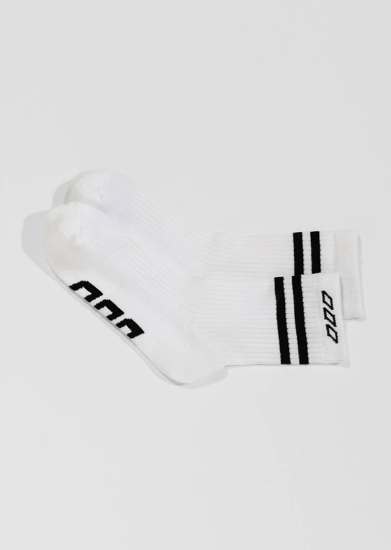 Lorna Jane LJ Retro Crew Socks - White/Black