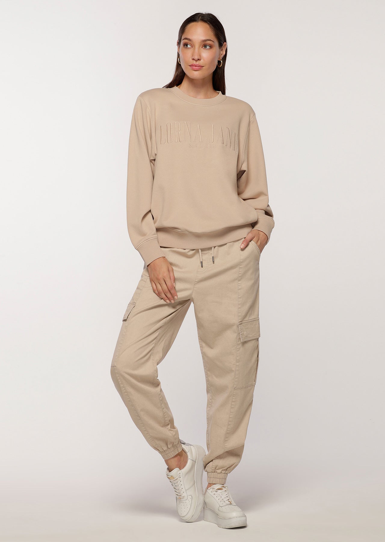 Lorna Jane LJ Retro Iconic Sweat - Off White