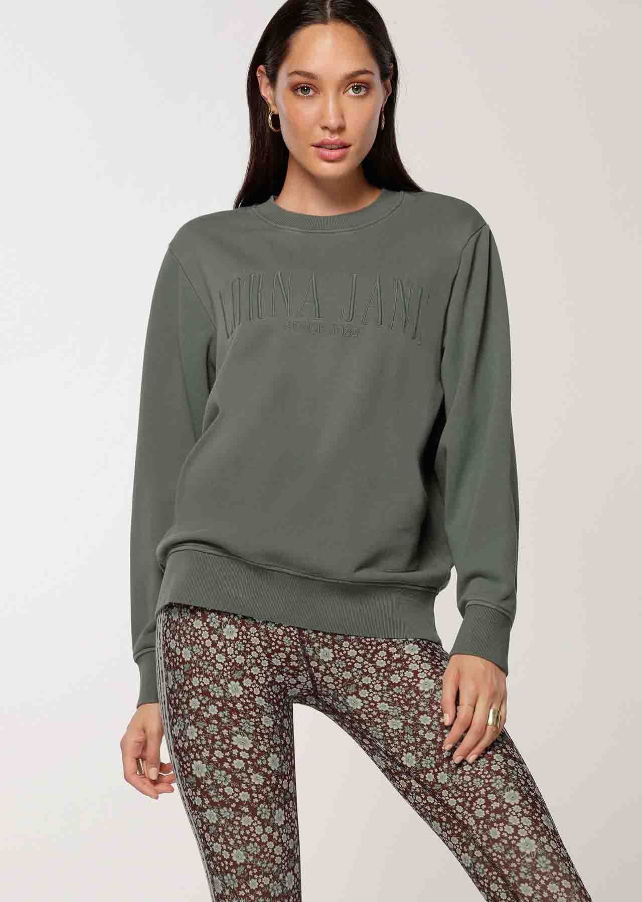 Lorna Jane LJ Retro Iconic Sweat - Military