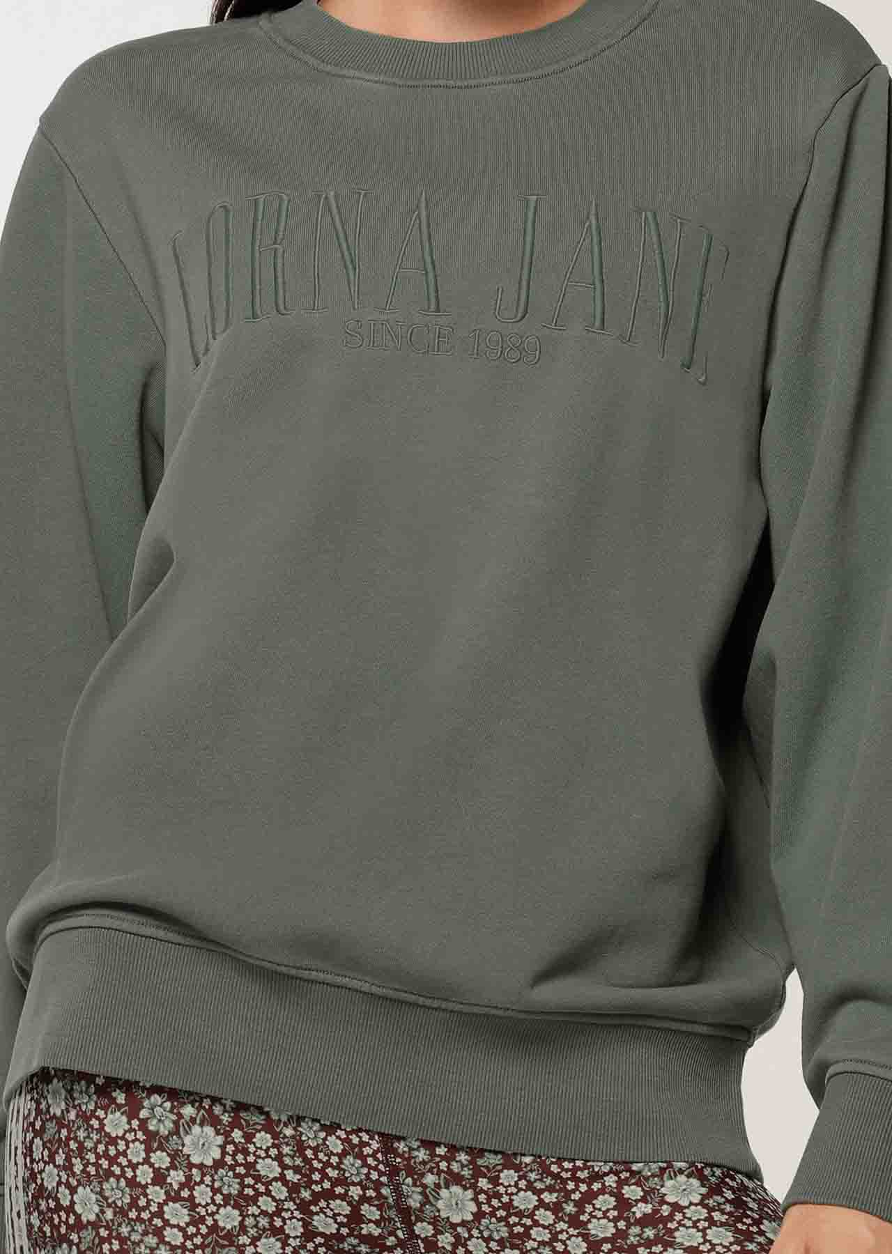 Lorna Jane LJ Retro Iconic Sweat - Military