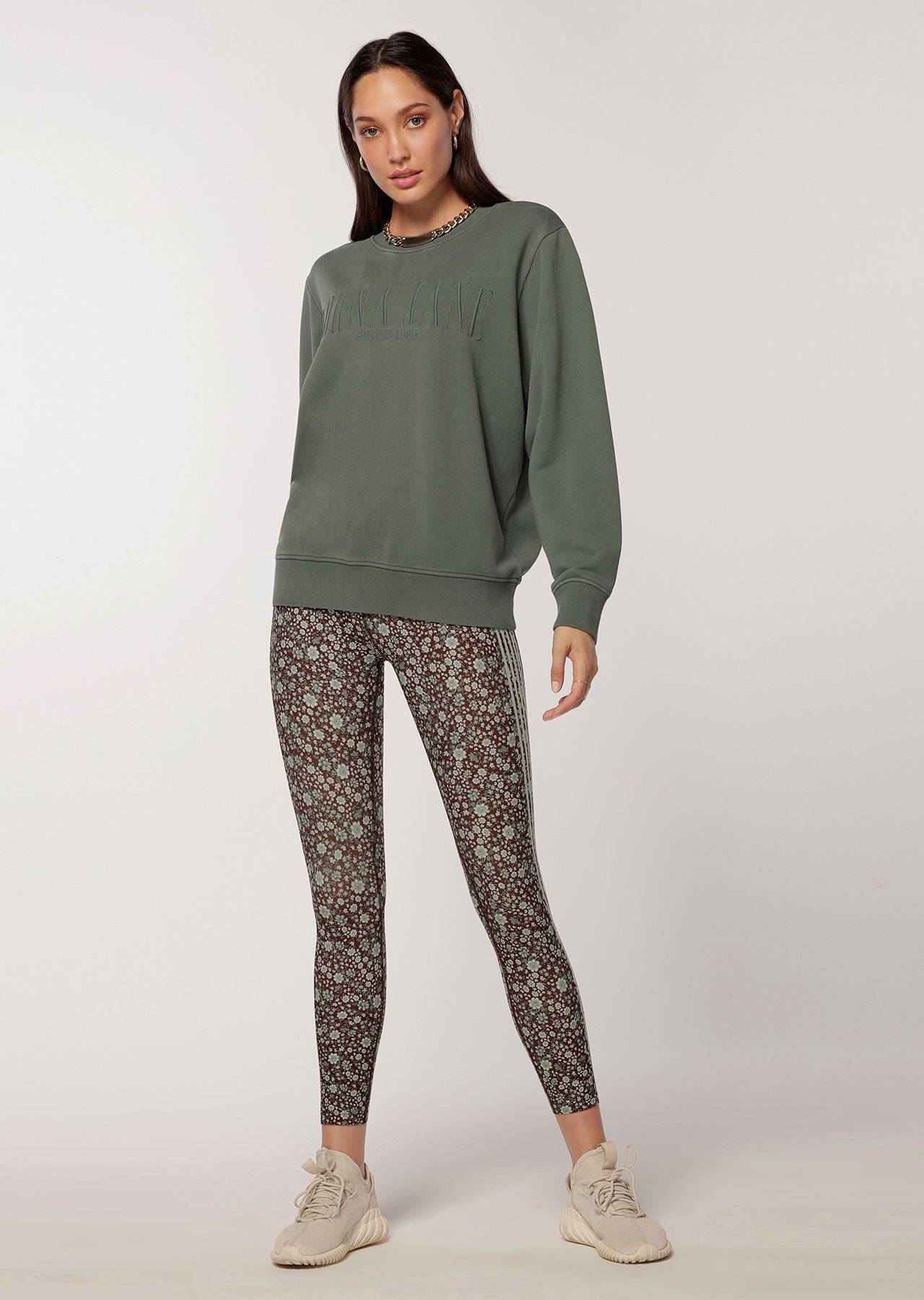 Lorna Jane LJ Retro Iconic Sweat - Military