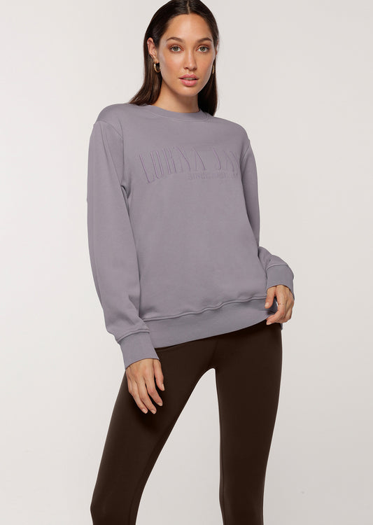Lorna Jane LJ Retro Iconic Sweat - Soft Mauve