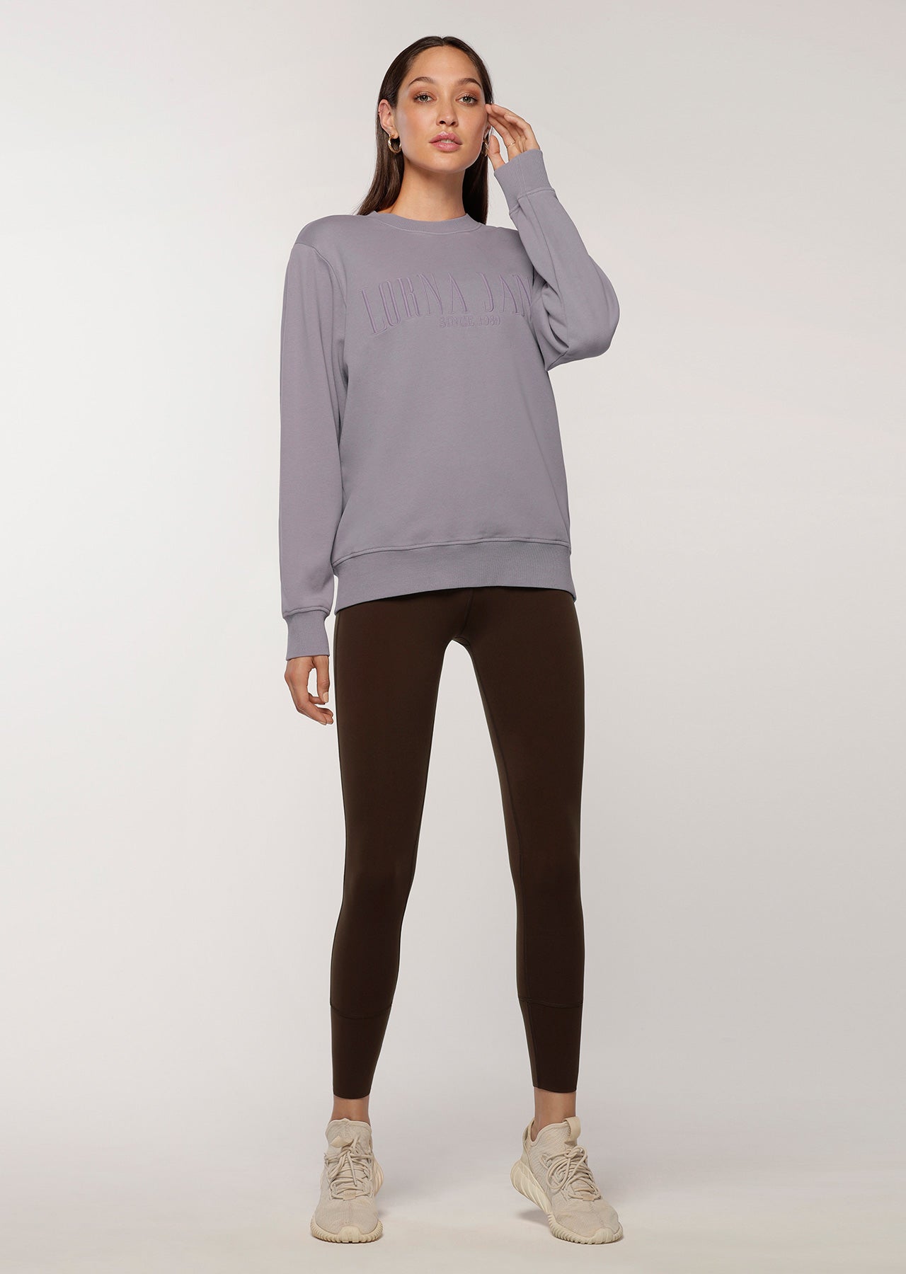 Lorna Jane LJ Retro Iconic Sweat - Soft Mauve