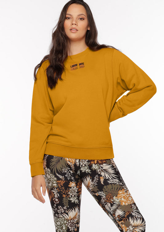 Lorna Jane LJ Retro Iconic Sweat - Hot Mustard