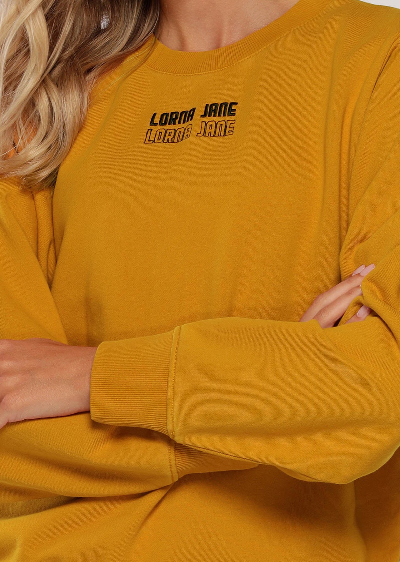 Lorna Jane LJ Retro Iconic Sweat - Hot Mustard