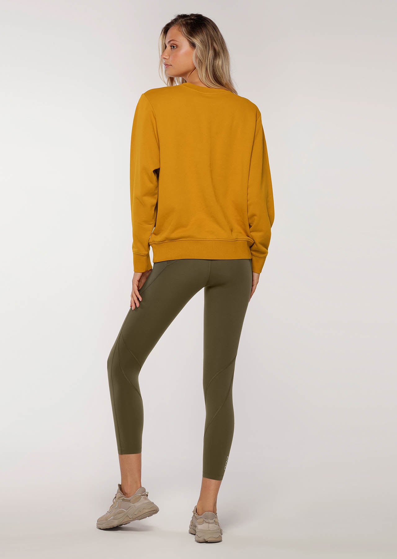 Lorna Jane LJ Retro Iconic Sweat - Hot Mustard