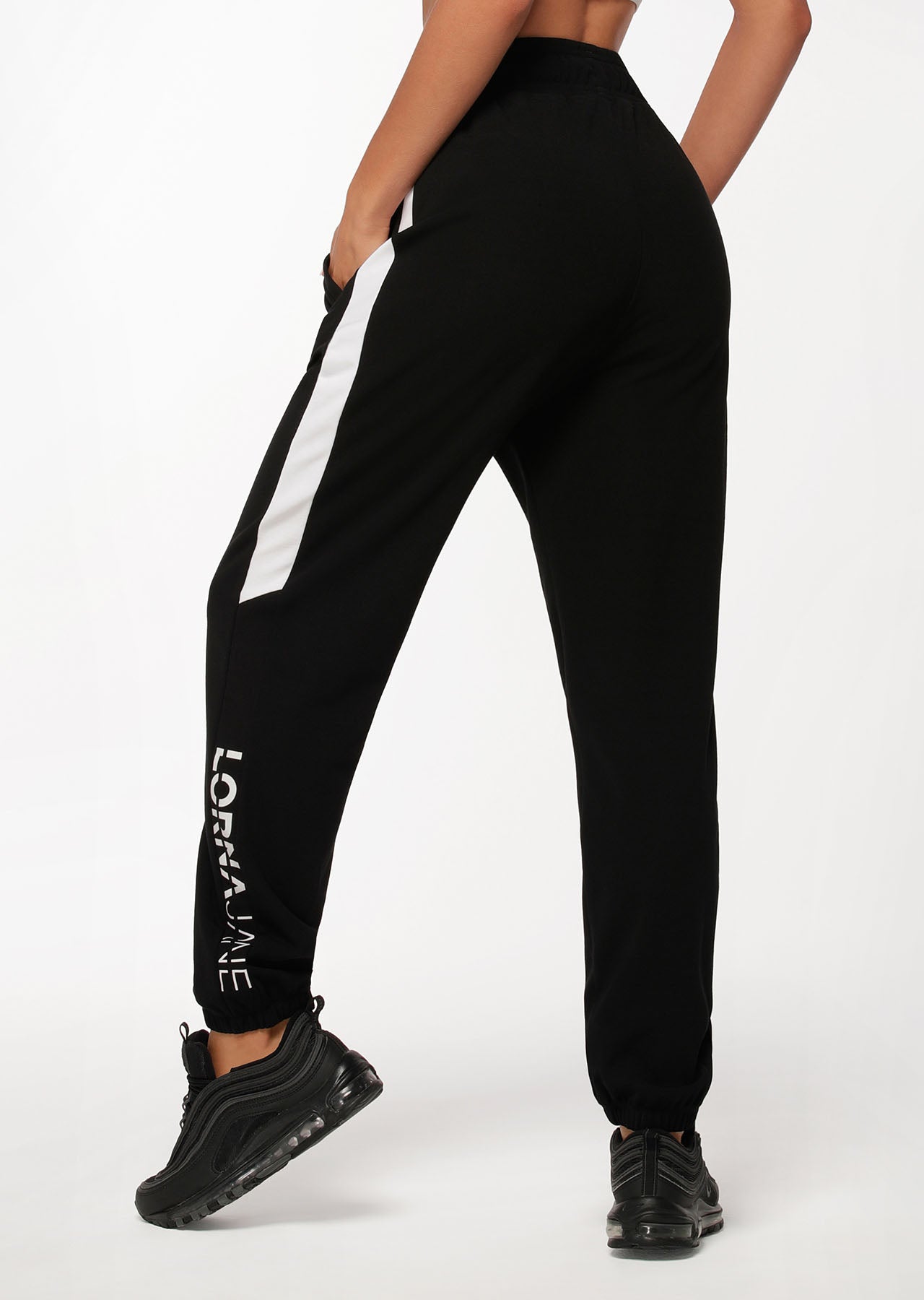 Lorna Jane LJ Retro Tracksuit Pants - Black