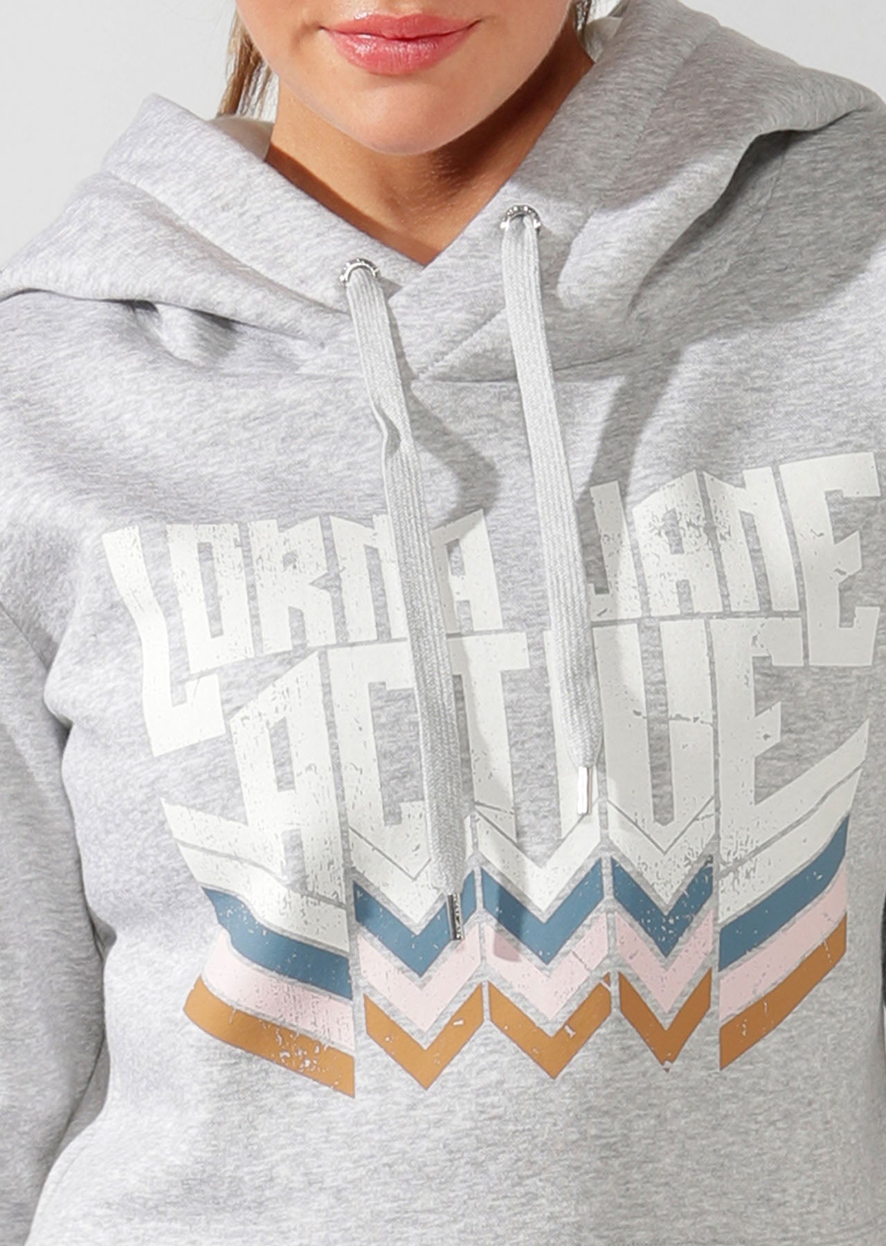 Lorna Jane LJ Rocker Hoodie - Grey Marl