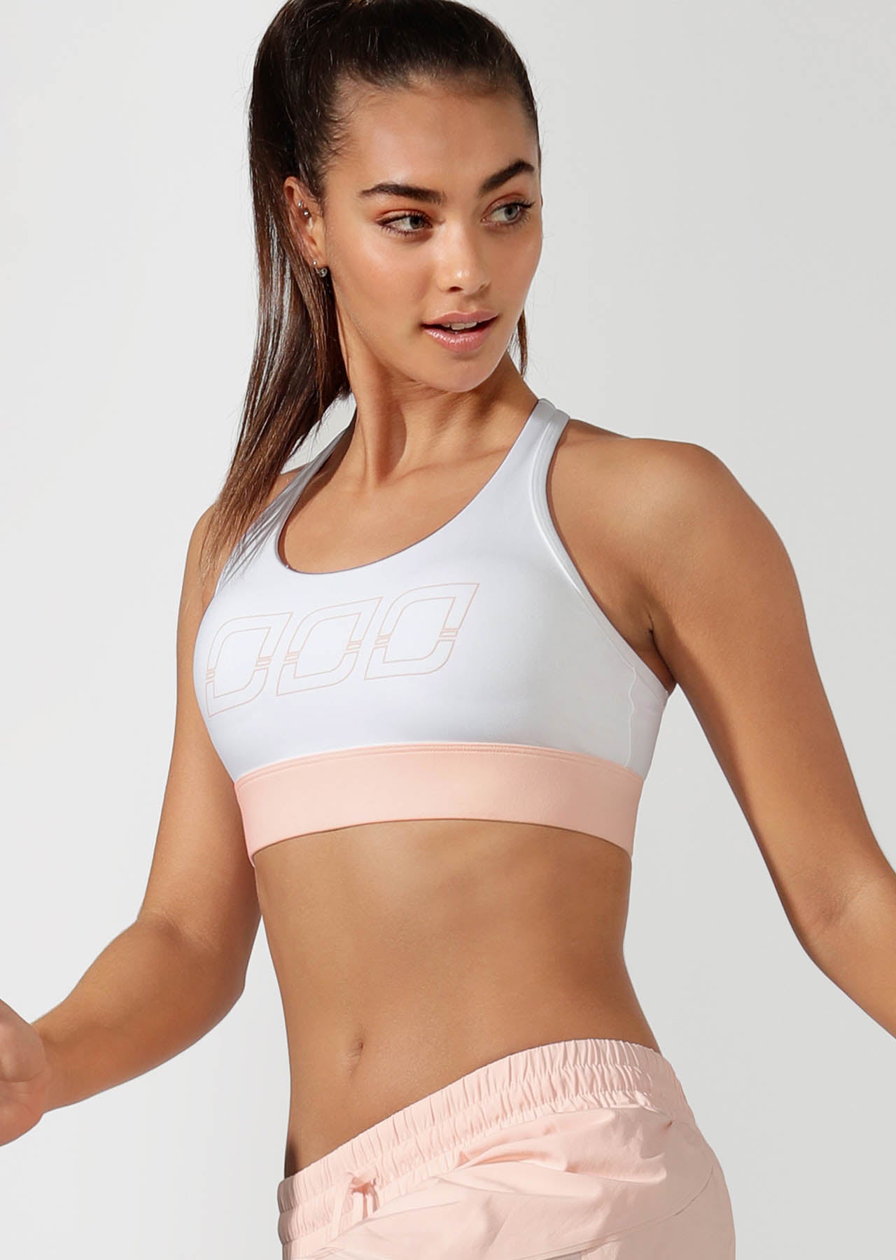 Lorna Jane LJ Skinny Back Sports Bra - White