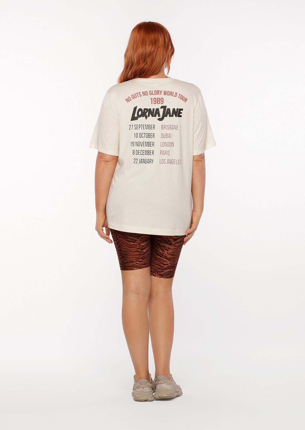 Lorna Jane LJ World Tour Oversized Tee - Cream