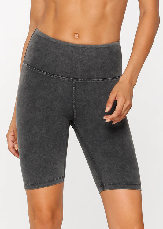 Lorna Jane Long Line Short Tight - Washed Black