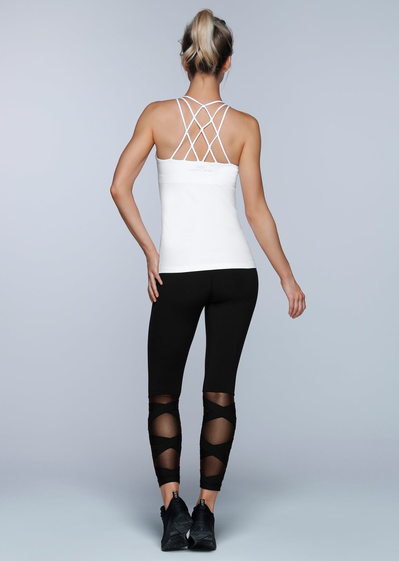 Lorna Jane Lotus Active Yoga Tank - White