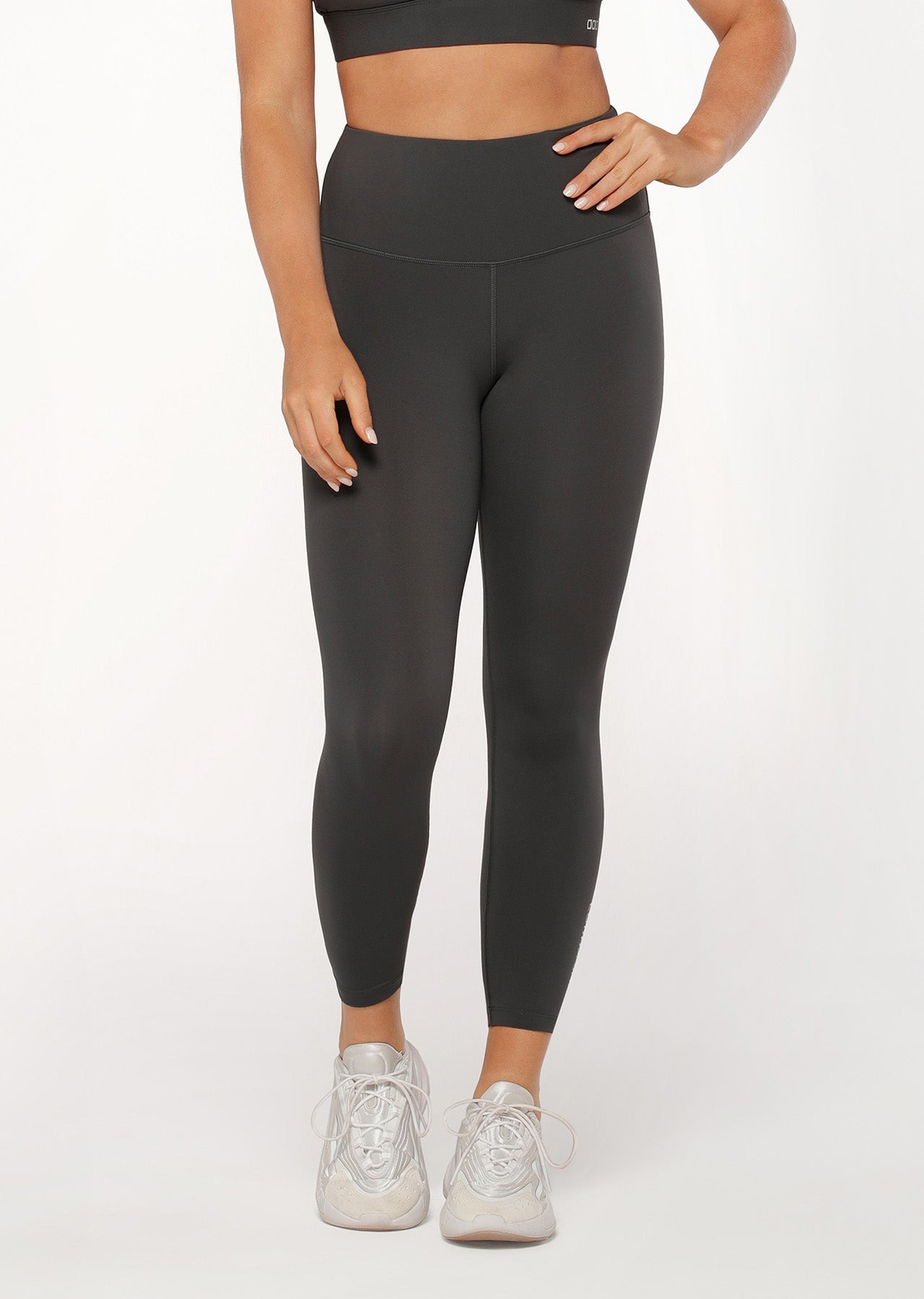 Lorna Jane Lotus Ankle Biter Leggings - Titanium