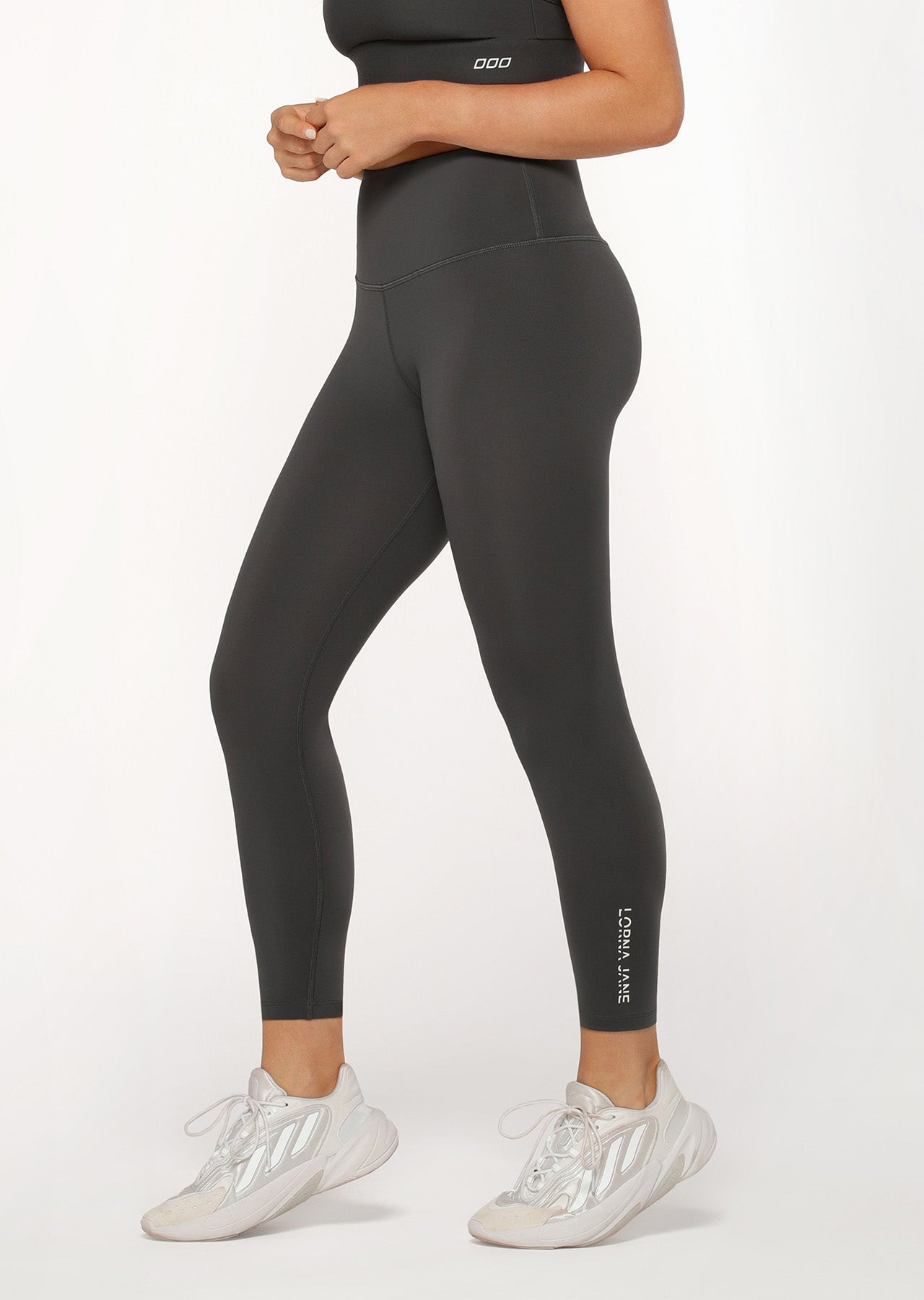 Lorna Jane Lotus Ankle Biter Leggings - Titanium
