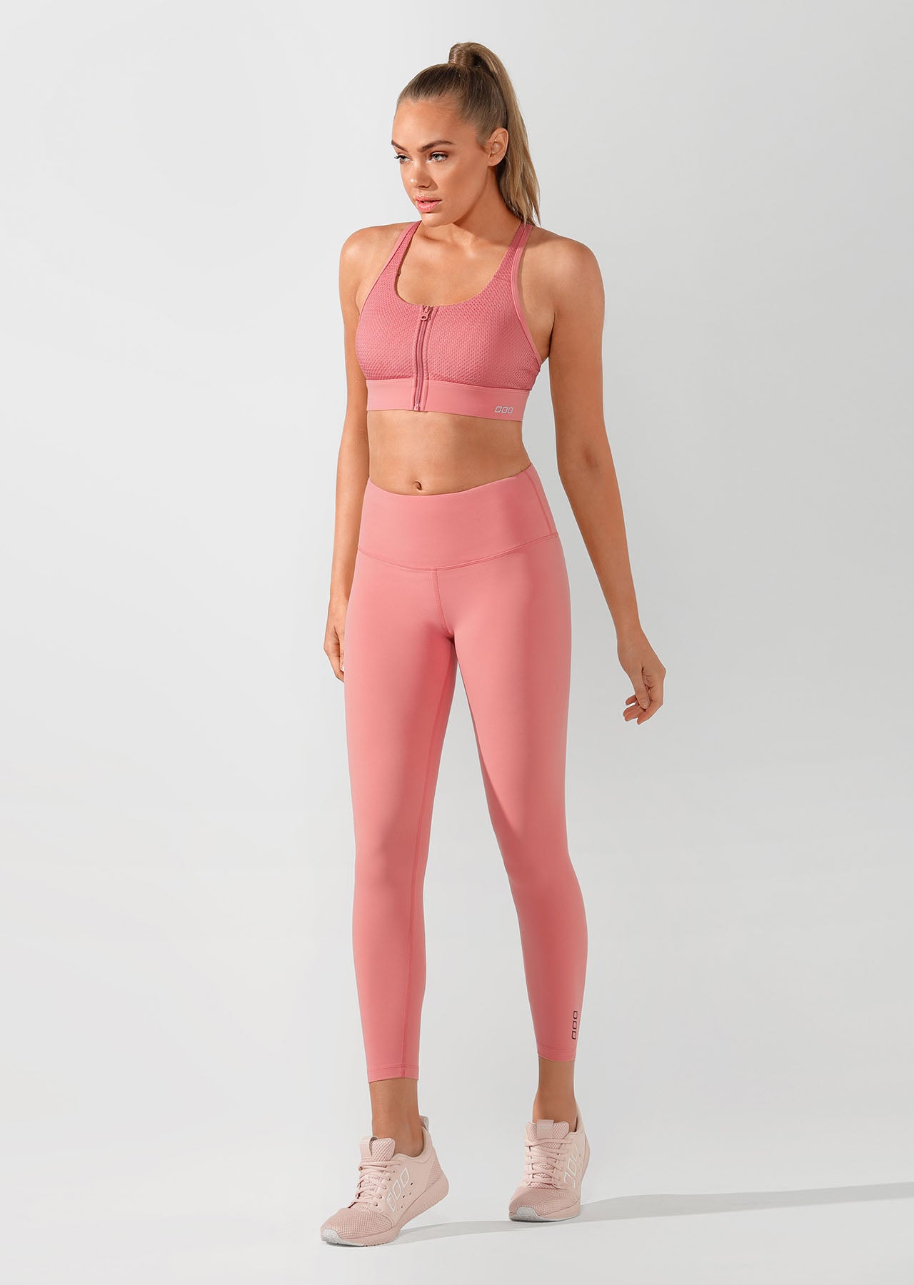 Lorna Jane Lotus Ankle Biter Tight - Quartz Pink