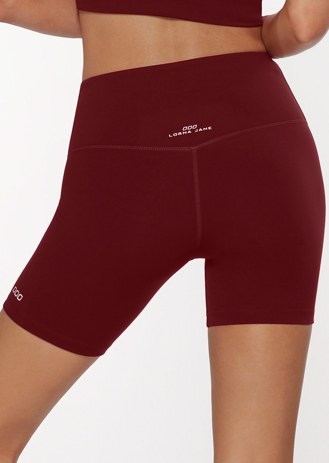 Lorna Jane Lotus Bike Shorts - Cherry