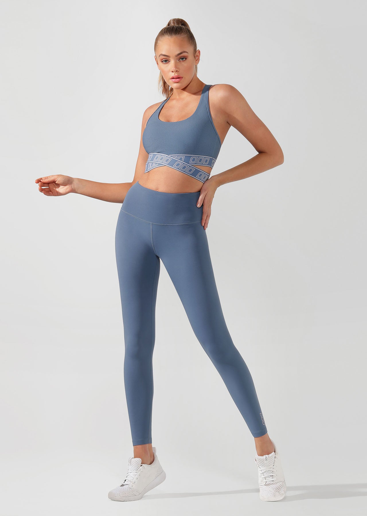 Lorna Jane Lotus Full Length Tight - Steel Blue