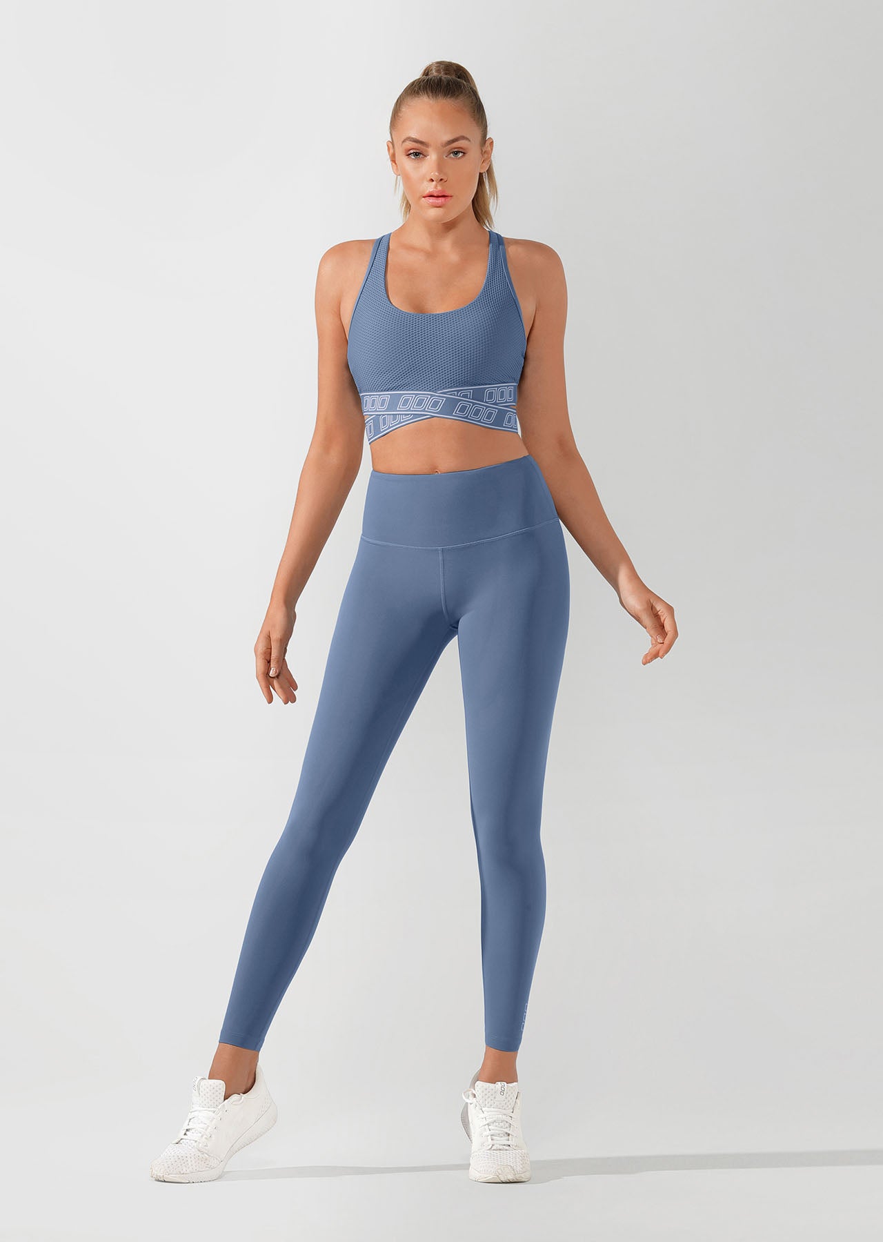 Lorna Jane Lotus Full Length Tight - Steel Blue