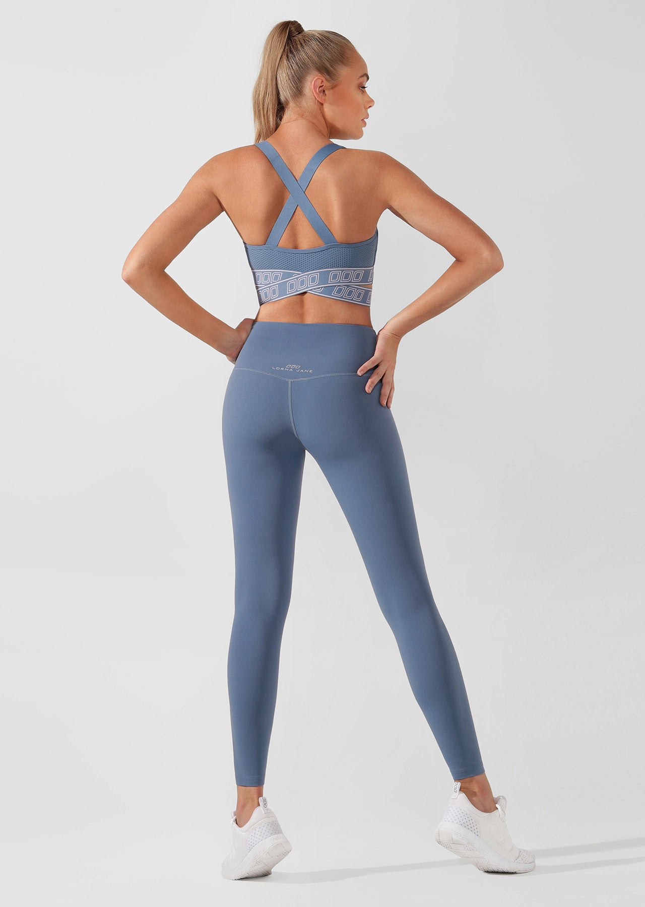 Lorna Jane Lotus Full Length Tight - Steel Blue