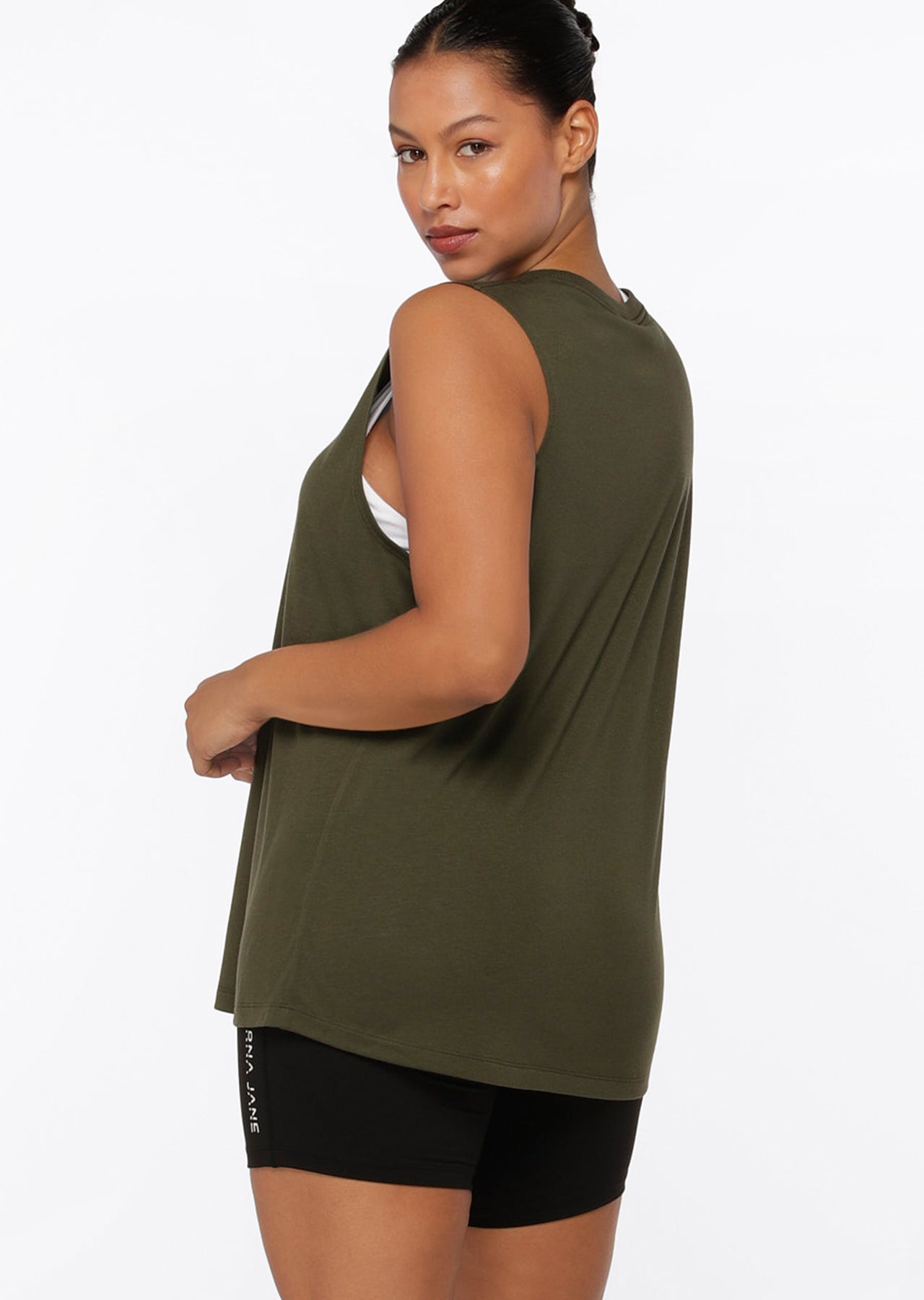 Lorna Jane Lotus Muscle Tank - Luxury Green