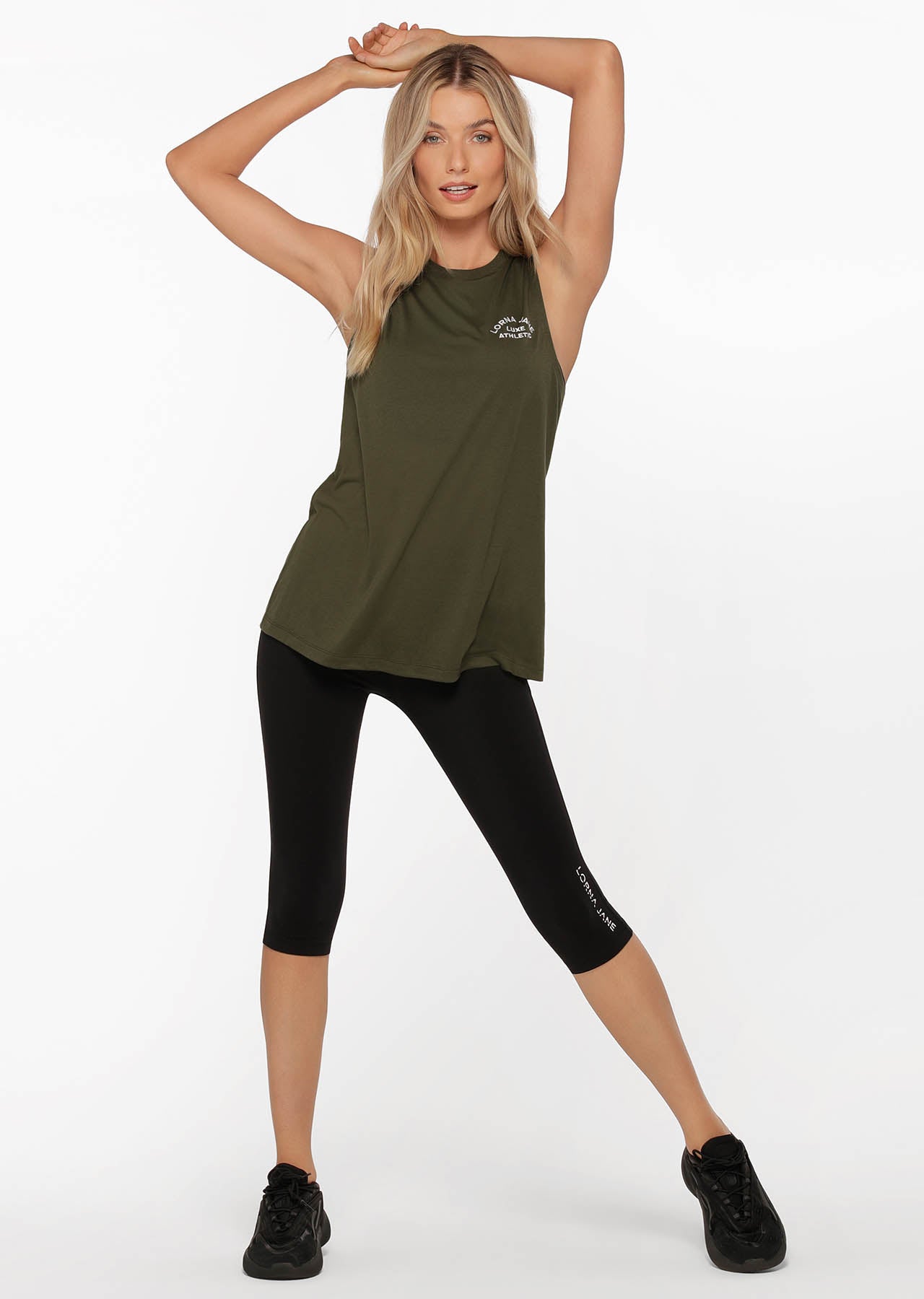 Lorna Jane Lotus Muscle Tank - Luxury Green