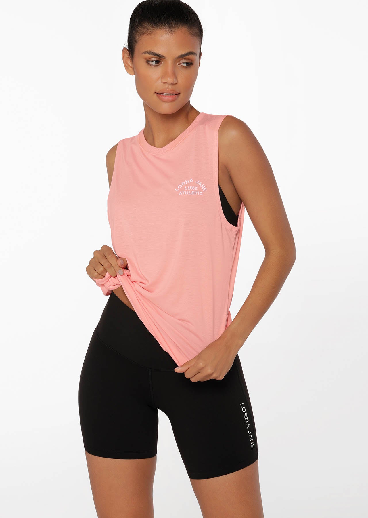 Lorna Jane Lotus Muscle Tank - Peach