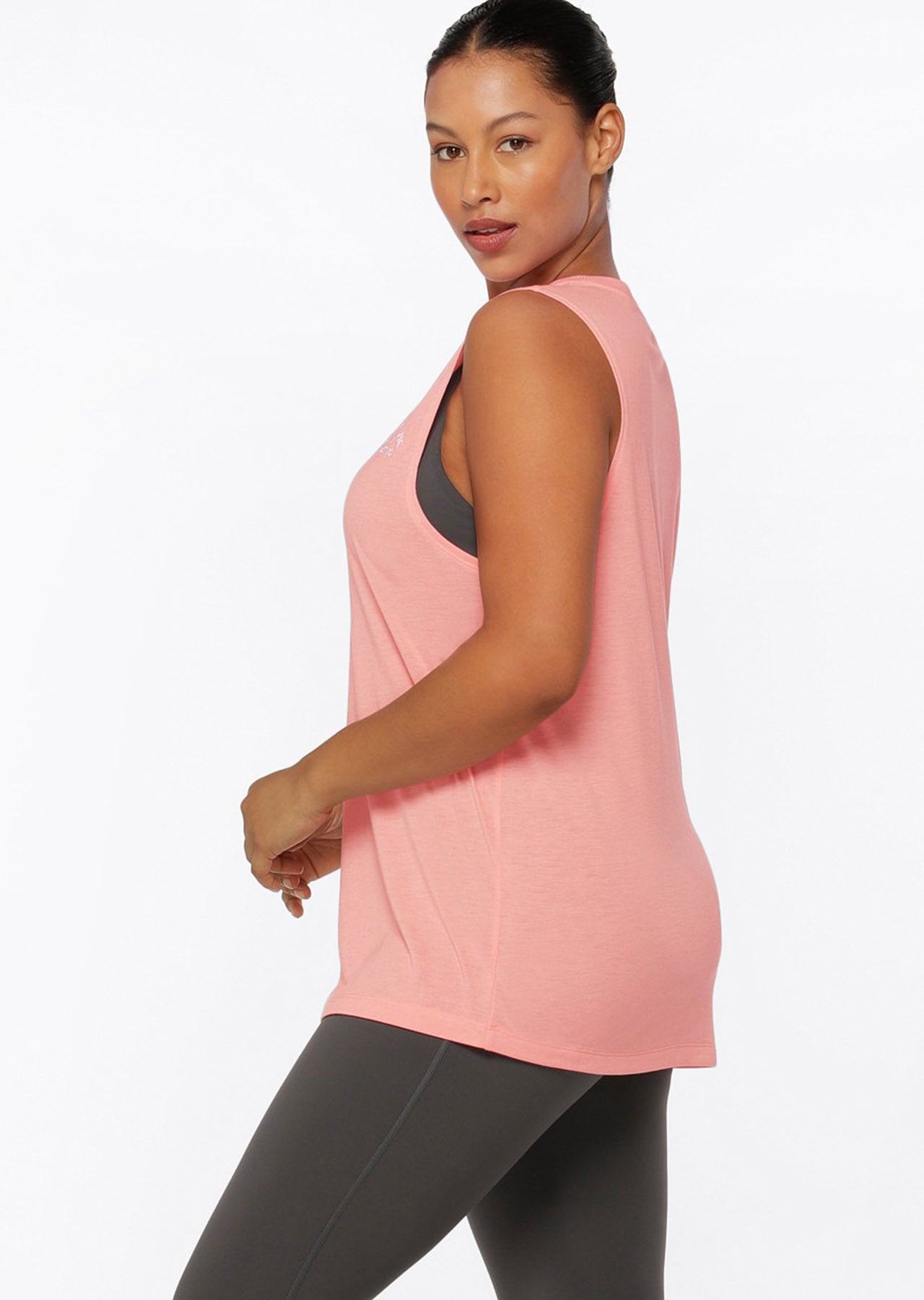 Lorna Jane Lotus Muscle Tank - Peach