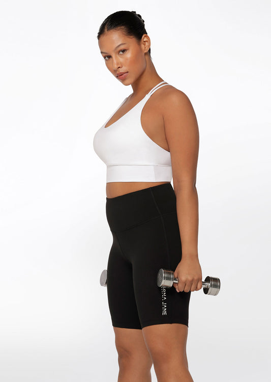 Lorna Jane Lotus No Chafe 21cm Bike Shorts - Black