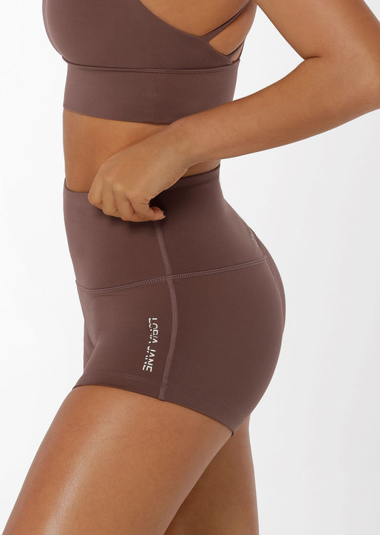 Lorna Jane Lotus No Chafe 7cm Bike Shorts - Stone