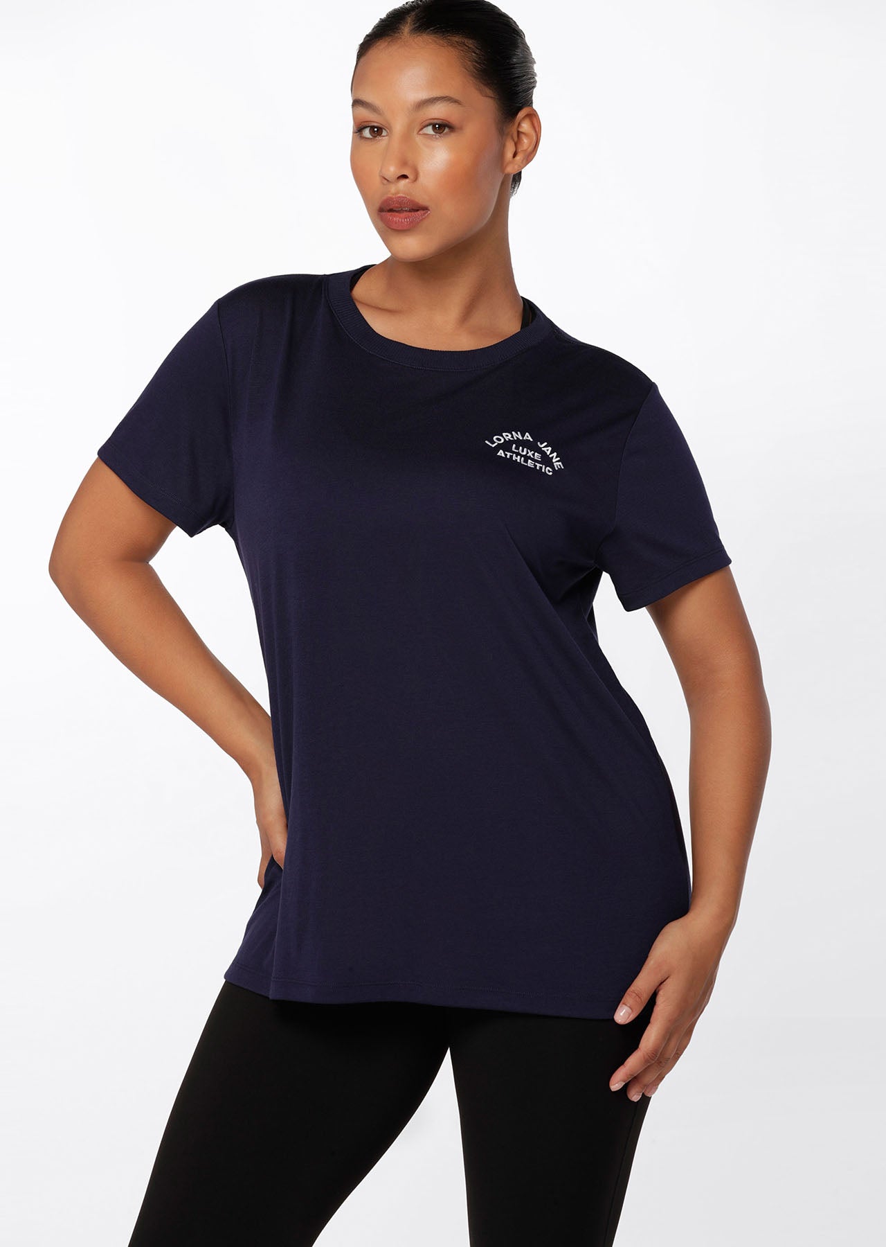 Lorna Jane Lotus T-Shirt - French Navy