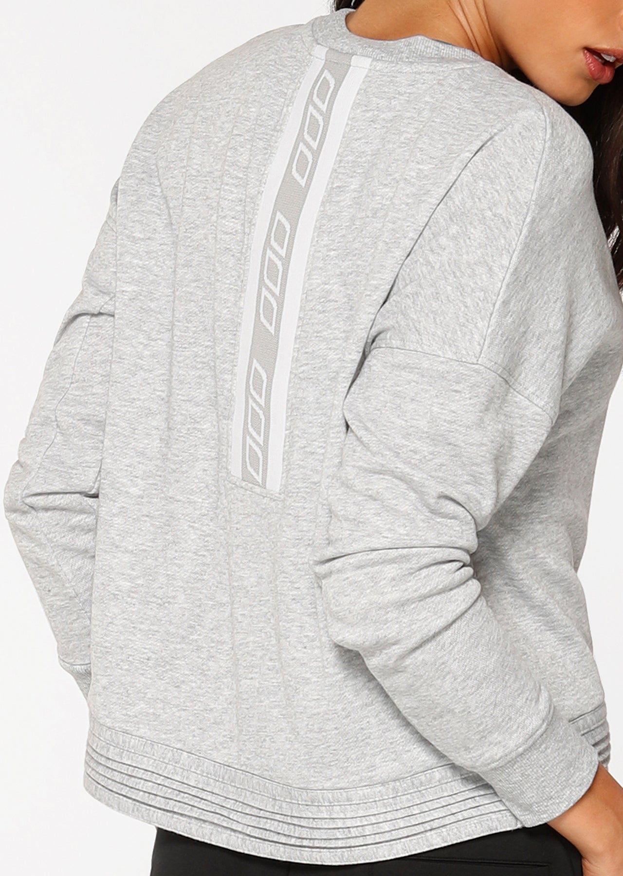 Lorna Jane Lounge Around Sweat - Light Grey Marl