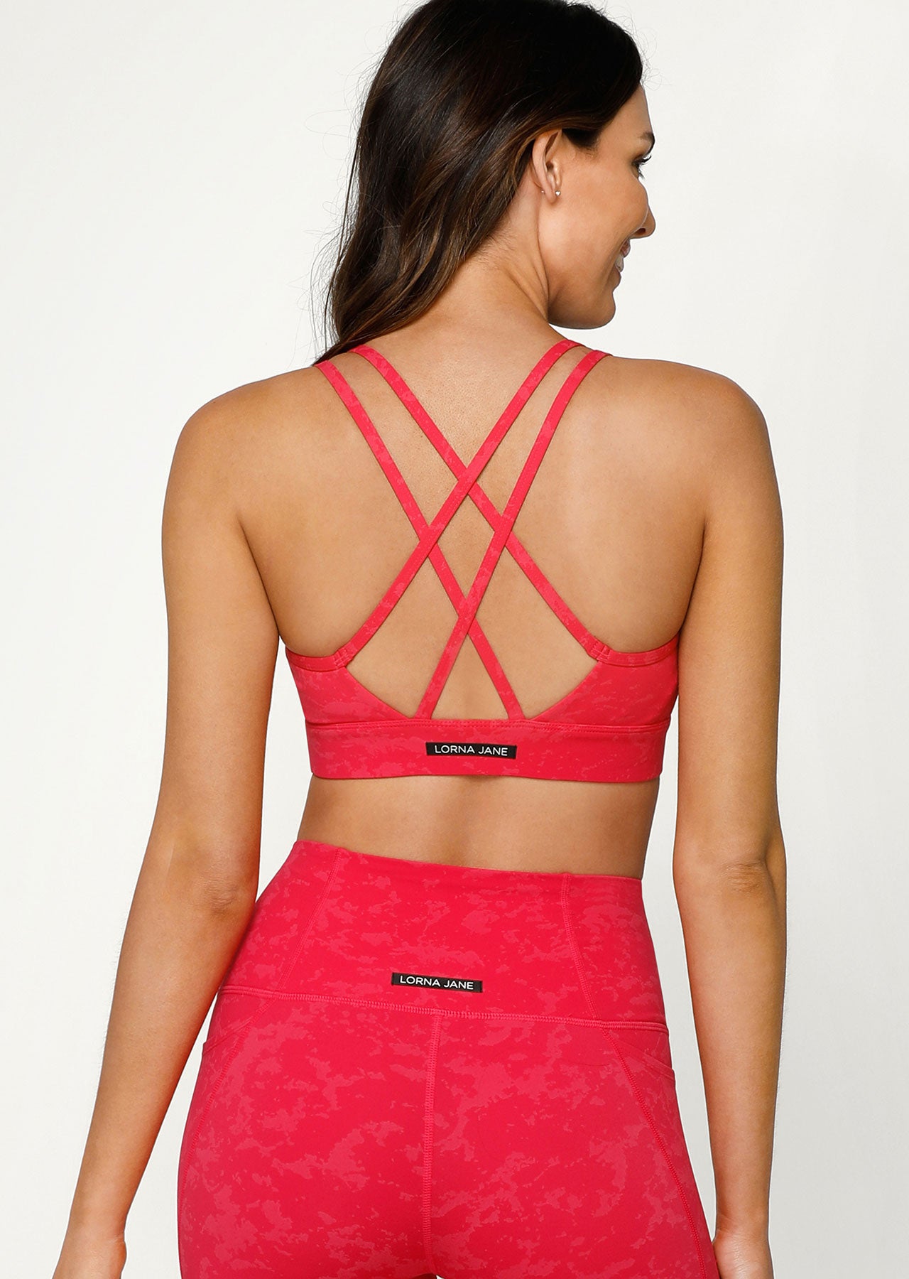 Lorna Jane Lunar Sports Bra - Washed Neon Raspberry