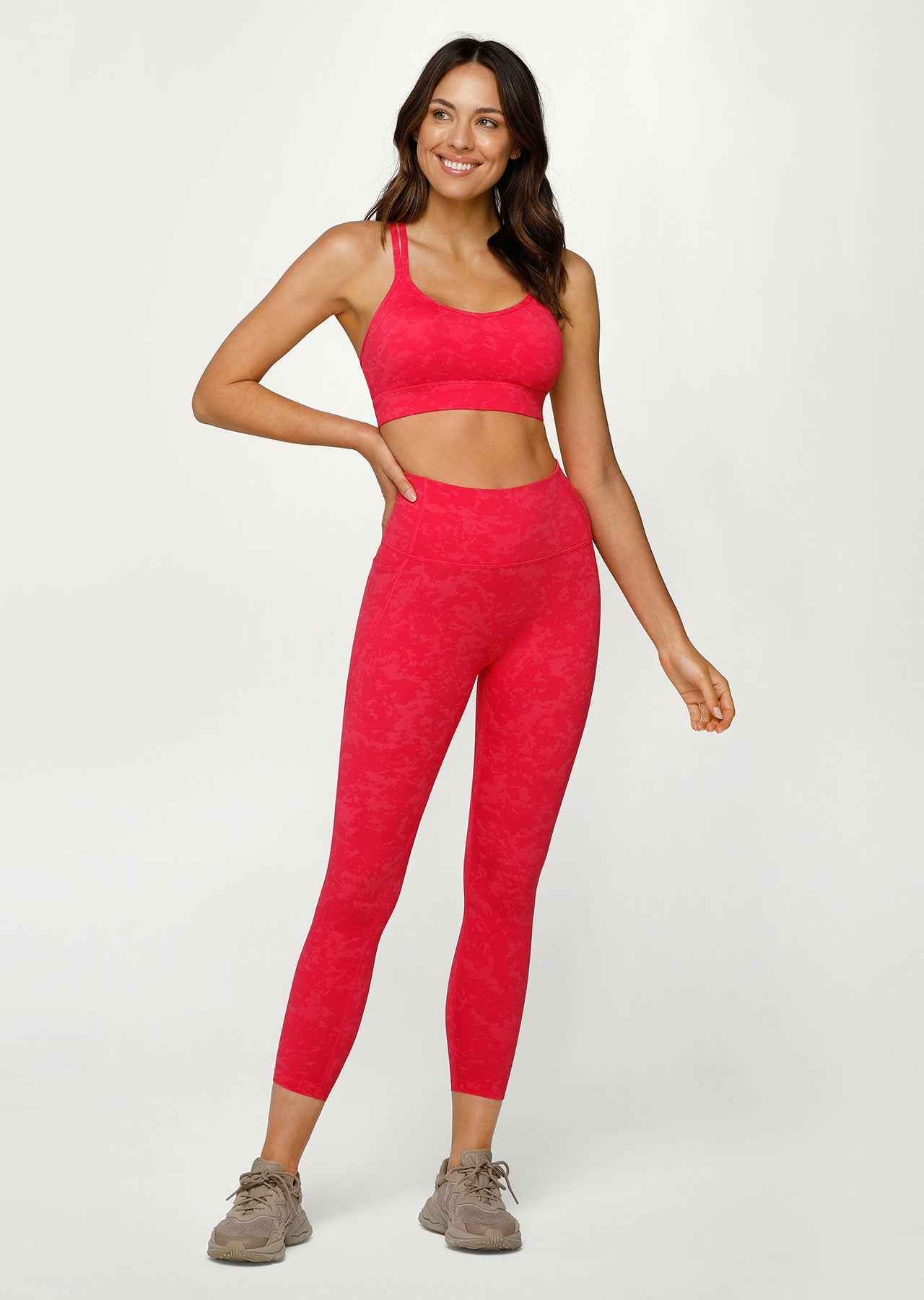 Lorna Jane Lunar Sports Bra - Washed Neon Raspberry