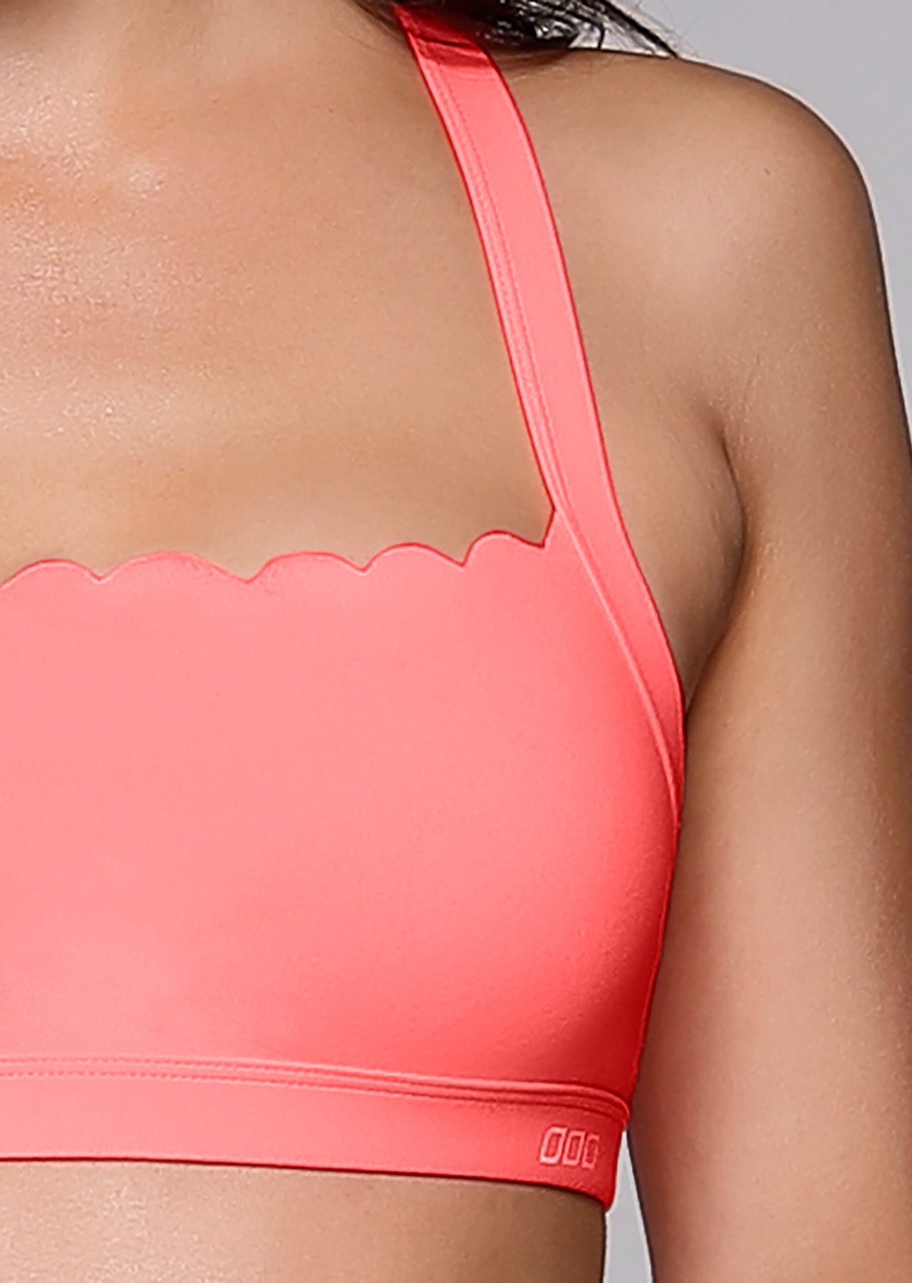 Lorna Jane Lush Scallop Sports Bra - Neon Melon
