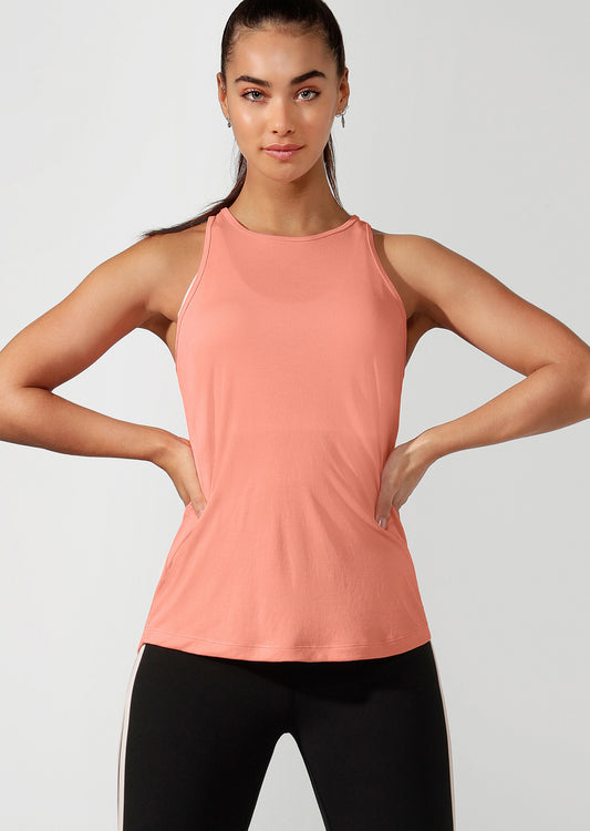 Lorna Jane Luxe Giselle Tank - Tangerine