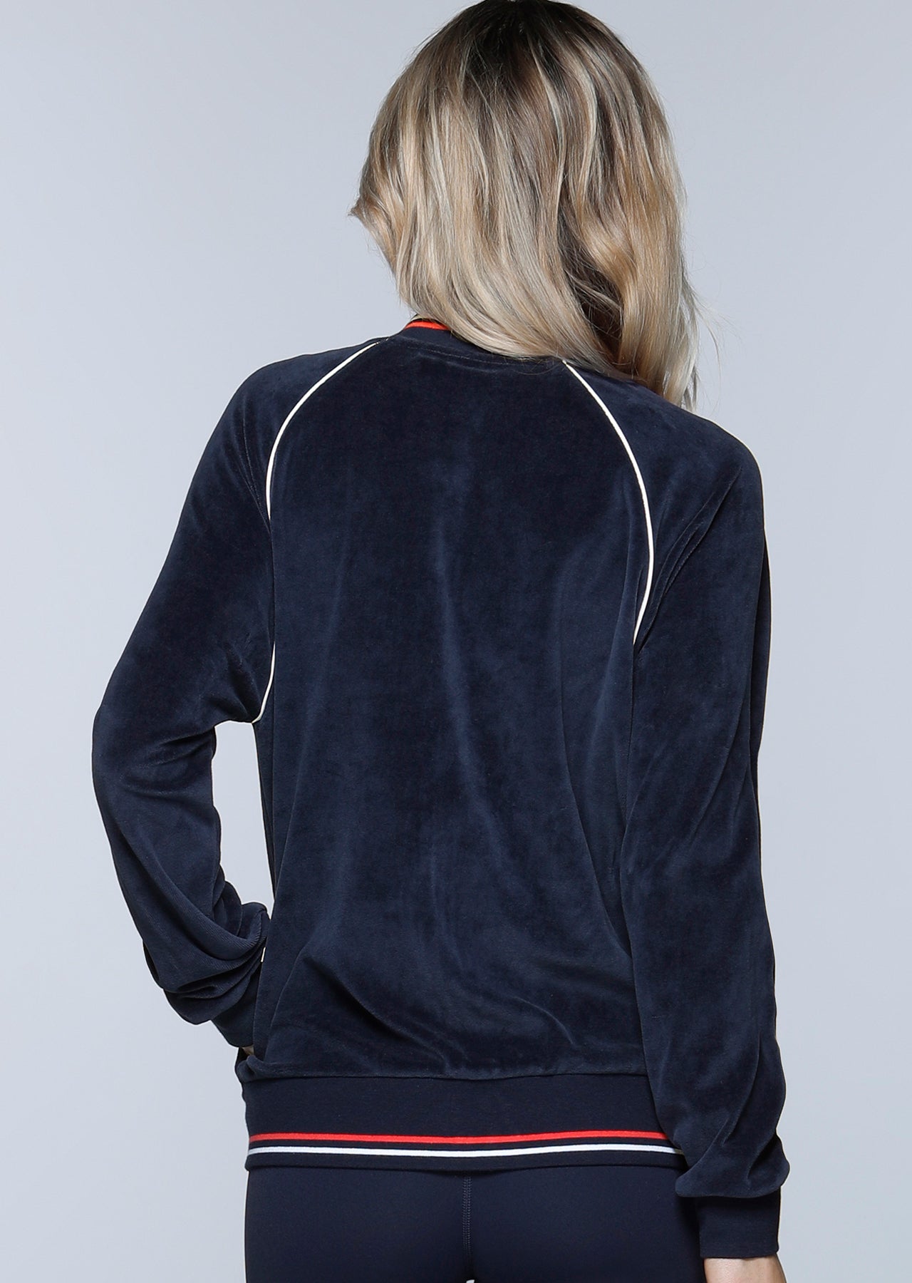 Lorna Jane Luxe Loung Bomber Jacket - Ink