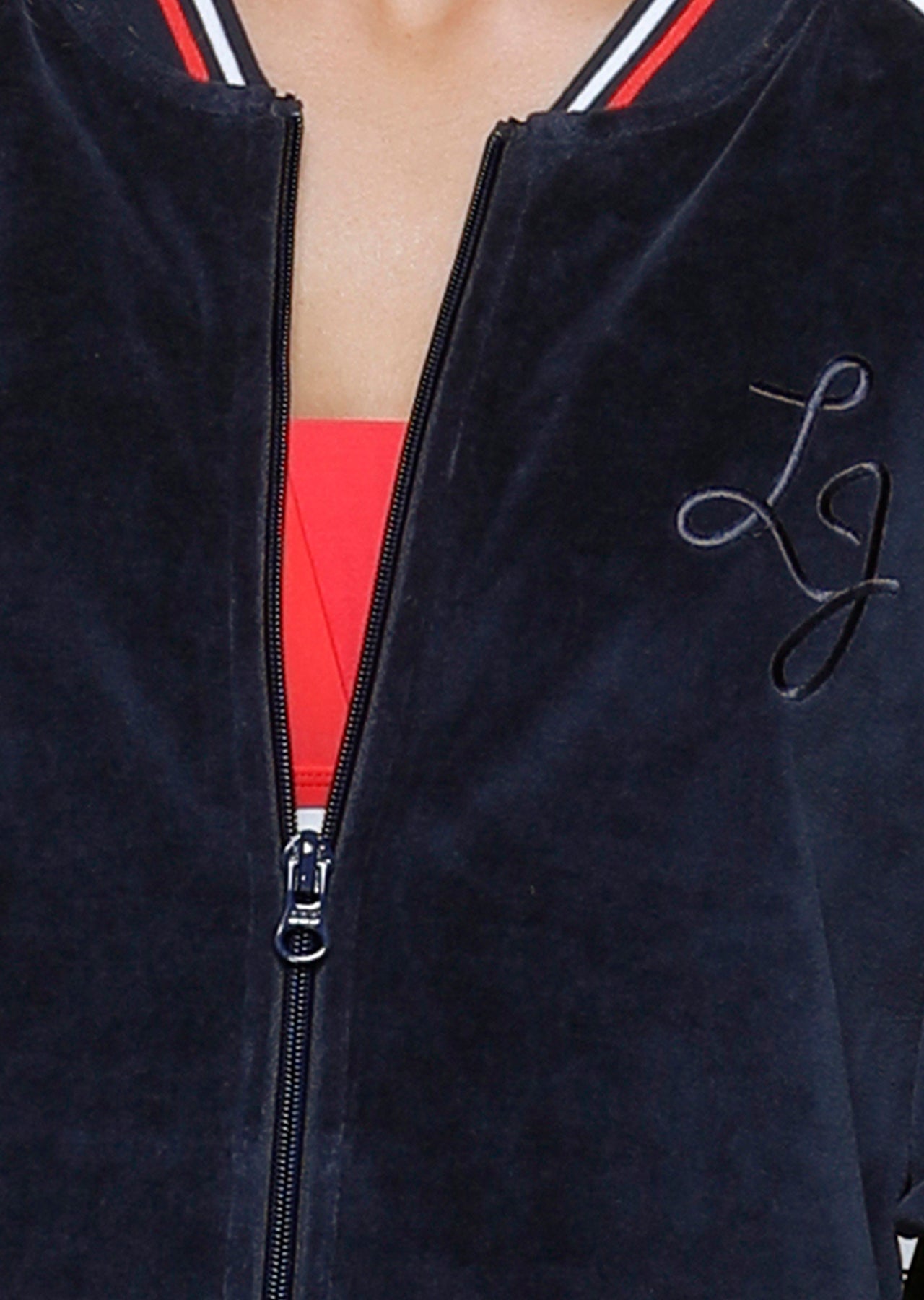 Lorna Jane Luxe Loung Bomber Jacket - Ink