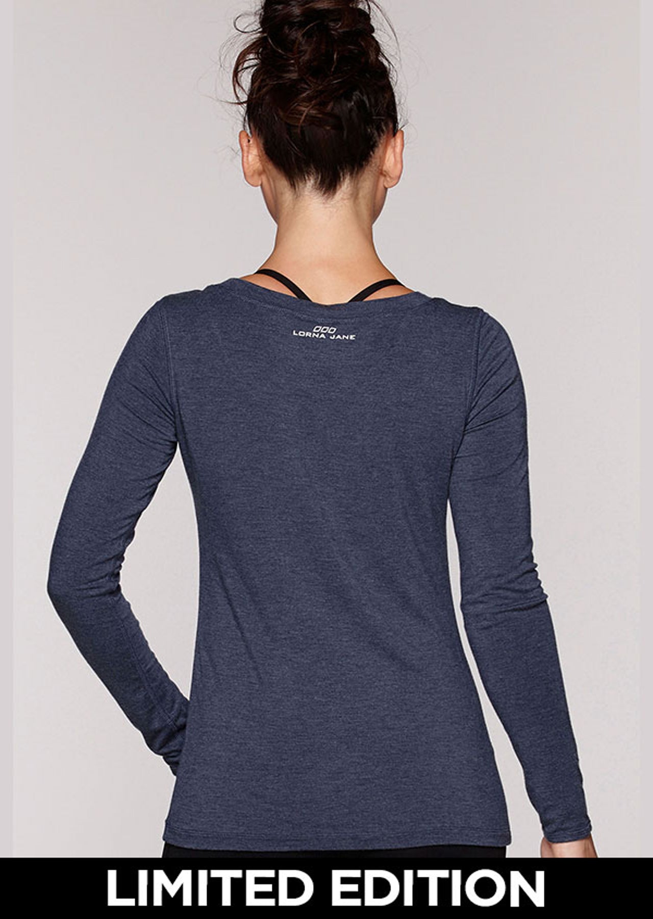 Lorna Jane Luxe Winter L/Slv Top - Ink Marl