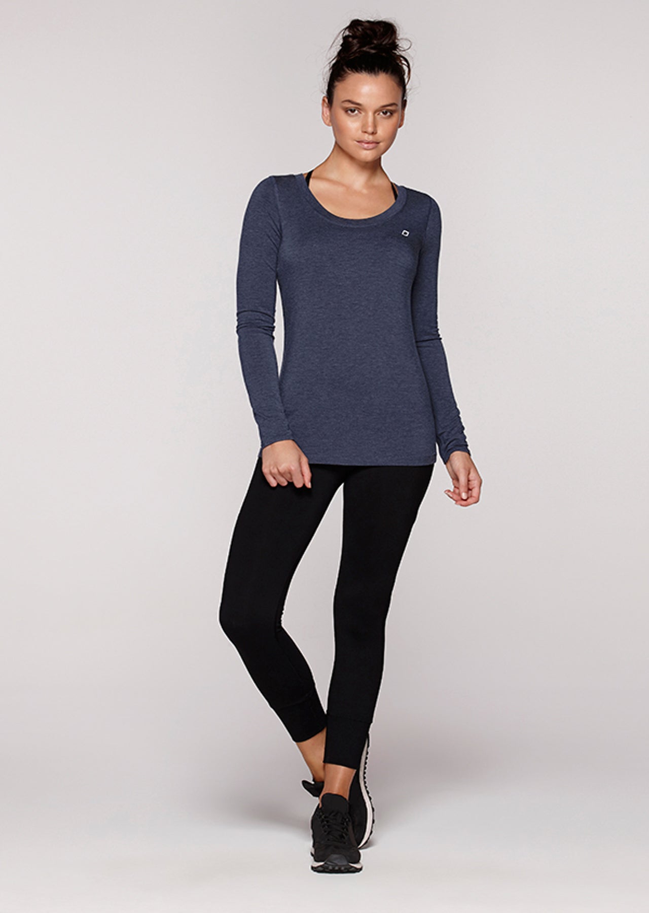 Lorna Jane Luxe Winter L/Slv Top - Ink Marl