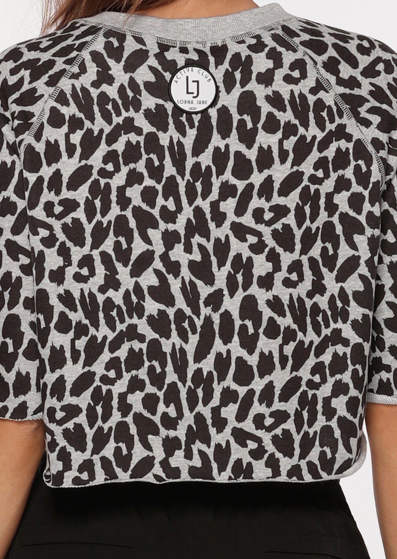 Lorna Jane Lynx Cropped Sweat - Lynx Print