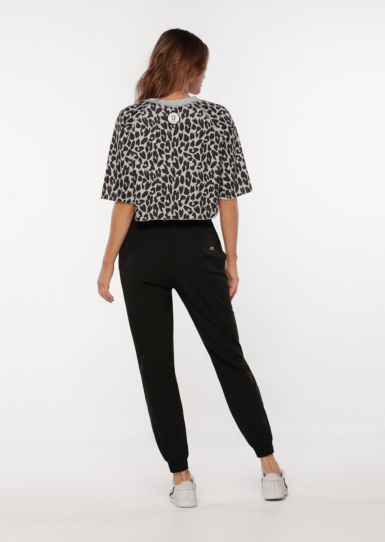 Lorna Jane Lynx Cropped Sweat - Lynx Print