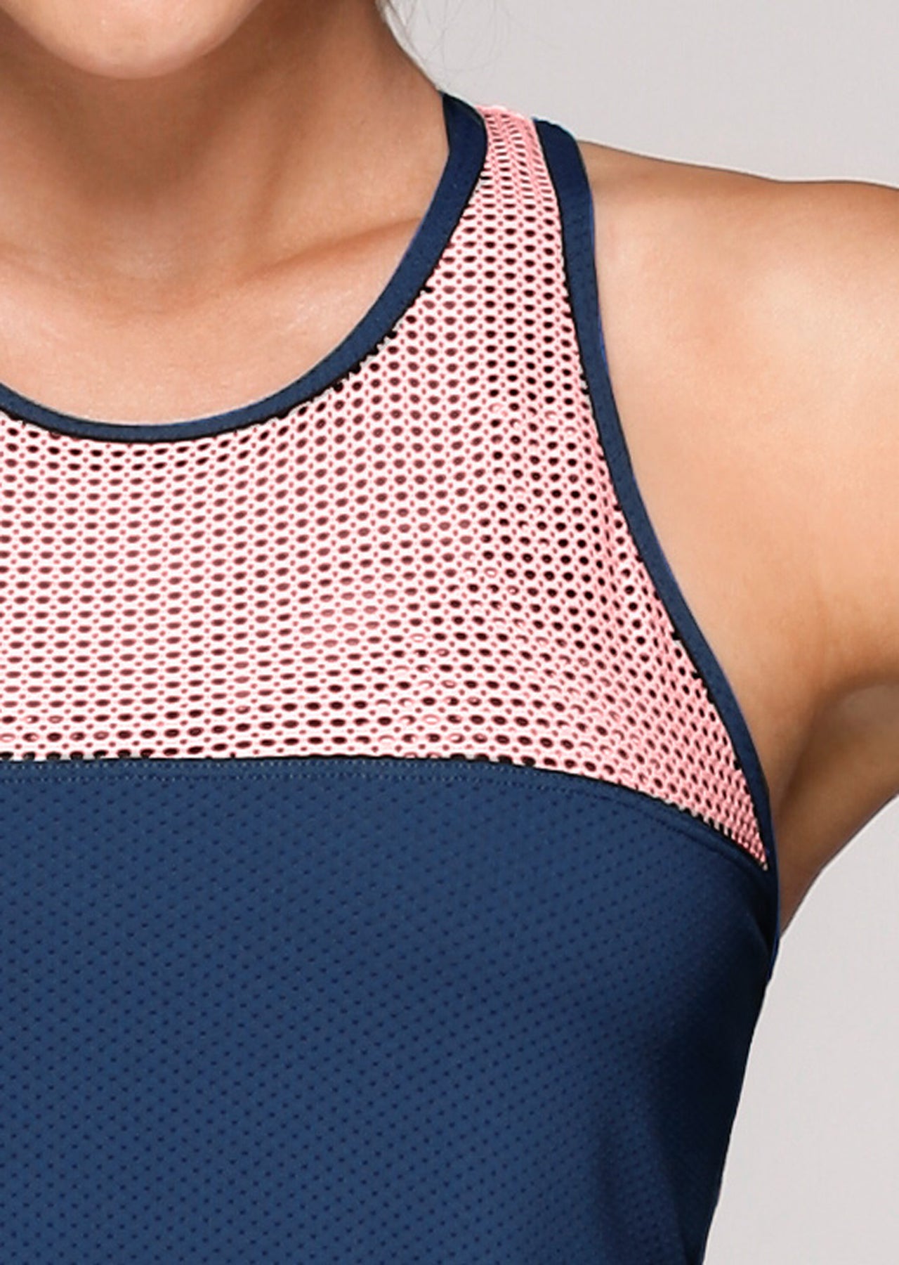 Lorna Jane Magnetic Excel Tank - Indigo/Blushed Pink
