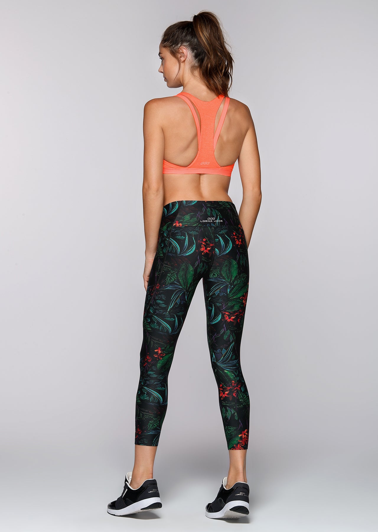 Lorna Jane Maise Sports Bra - Neon Apricot Marl