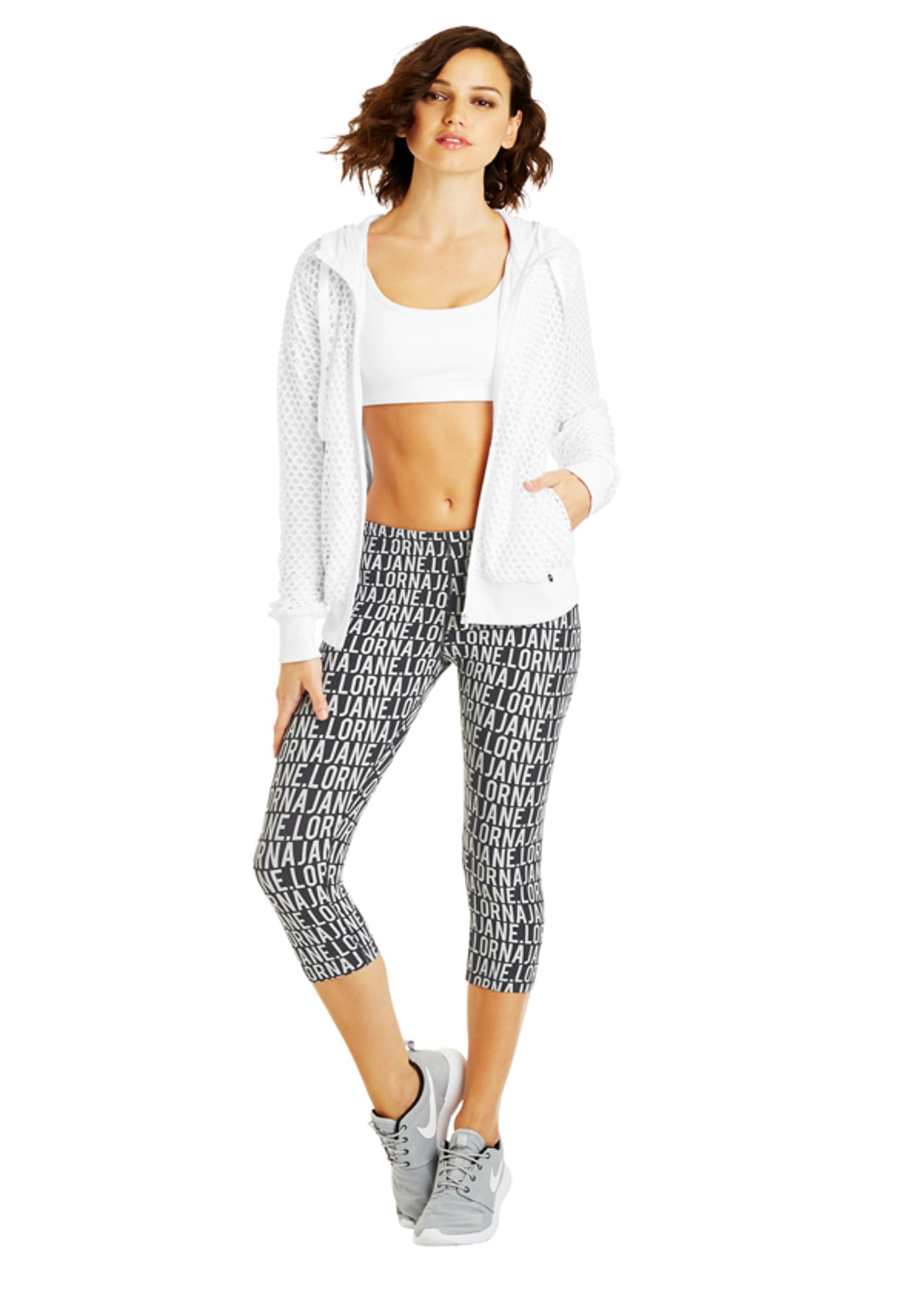 Lorna Jane Manhattan L/Slv Mesh Jacket - White