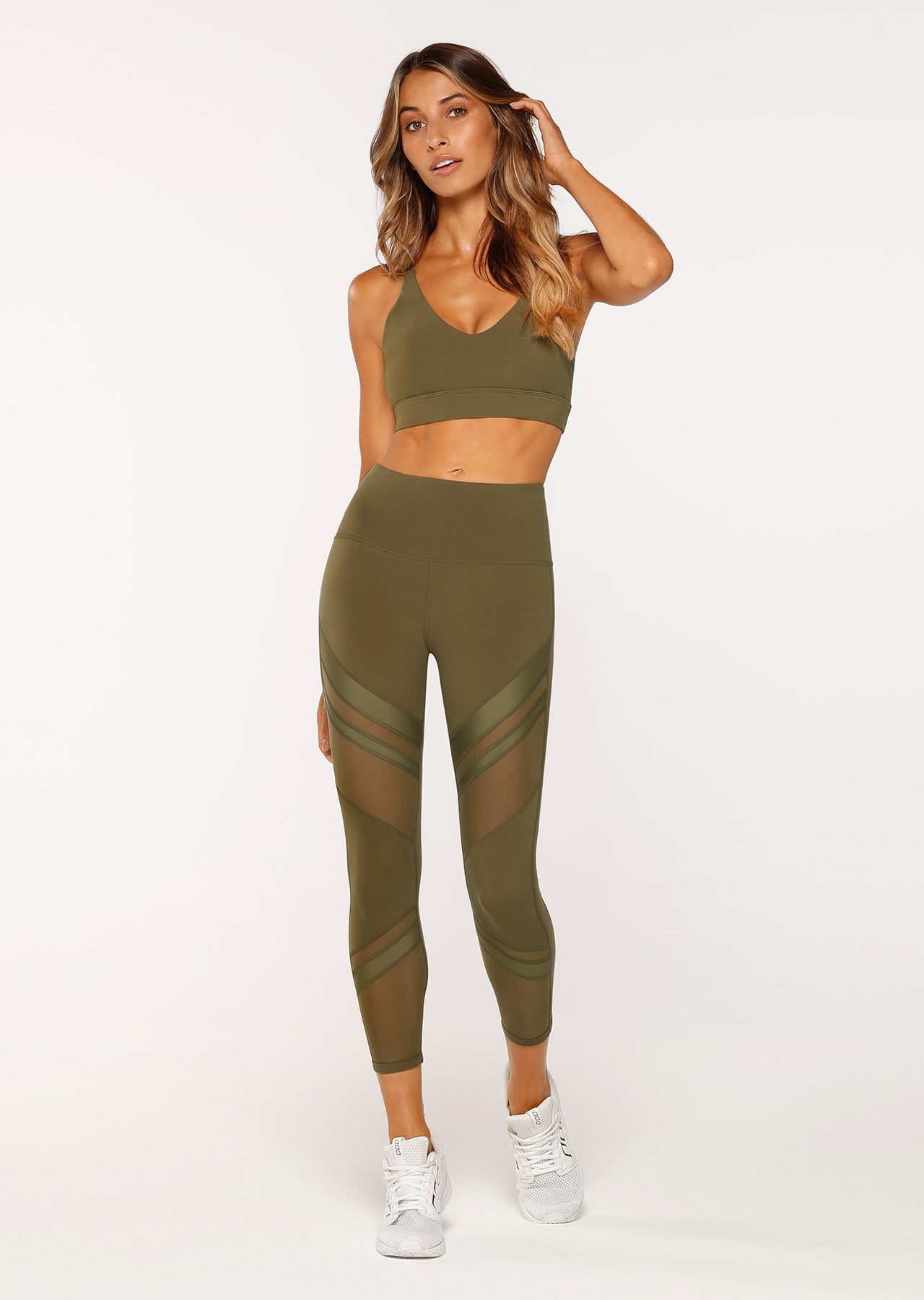 Lorna Jane Mantra Yoga Bra - Safari