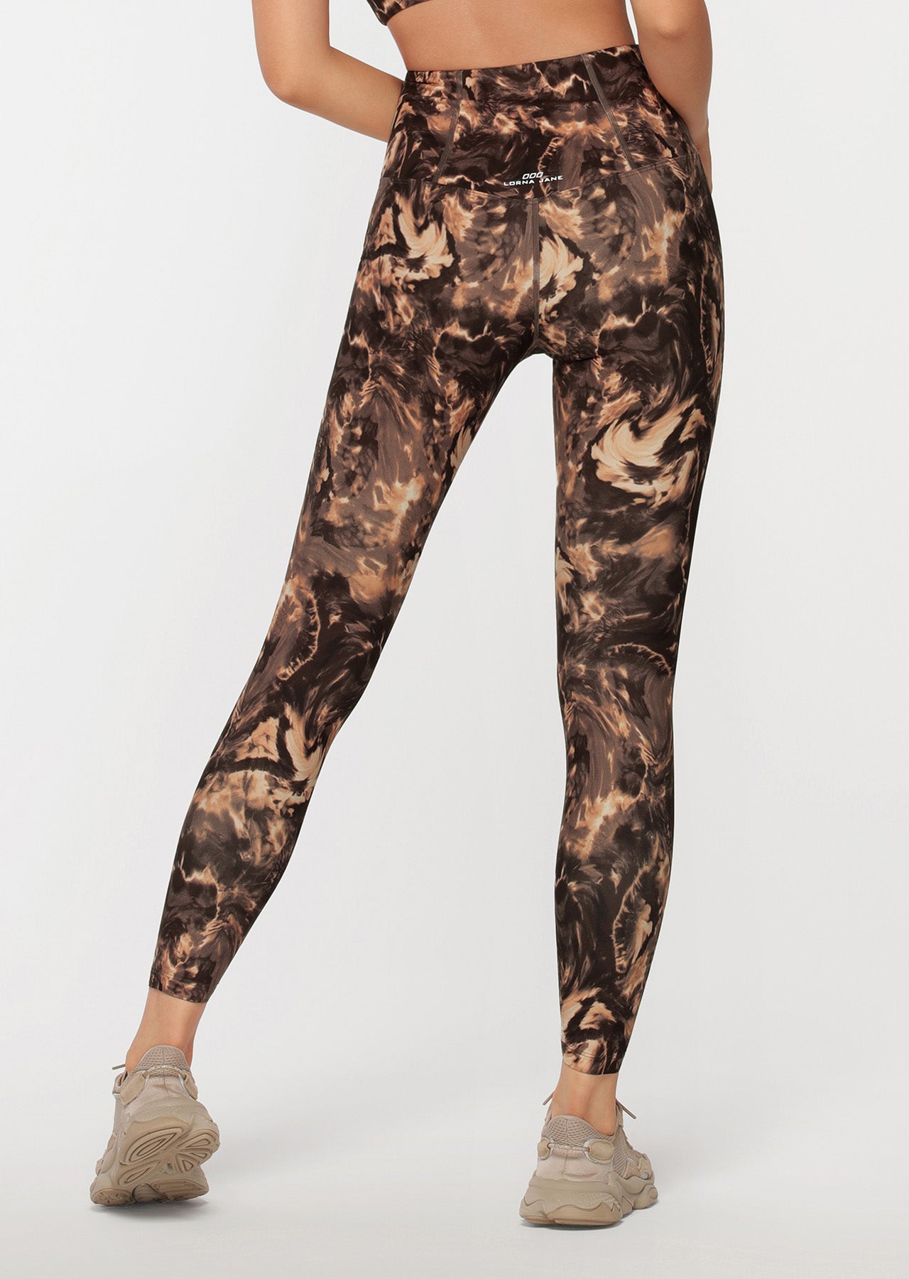 Lorna Jane Marble Ankle Biter Leggings - Marble Print