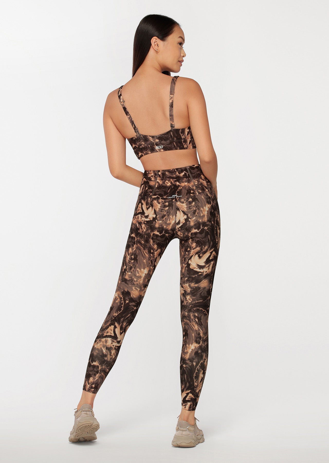 Lorna Jane Marble Ankle Biter Leggings - Marble Print