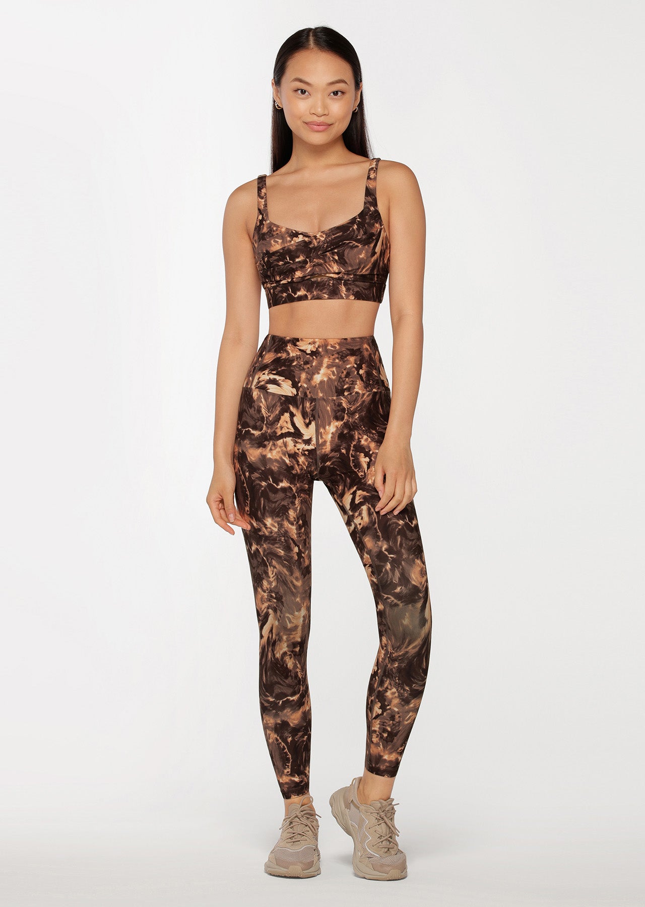 Lorna Jane Marble Ankle Biter Leggings - Marble Print